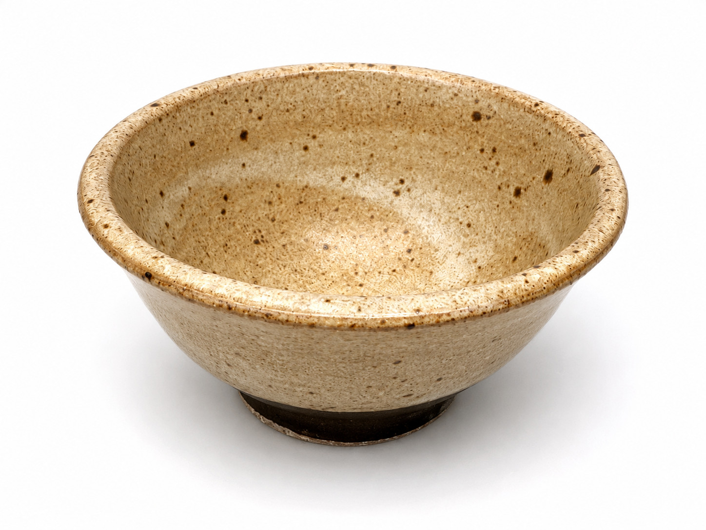 Vintage Handmade Studio Pottery Speckled Stoneware Bowl Rustic Artisan