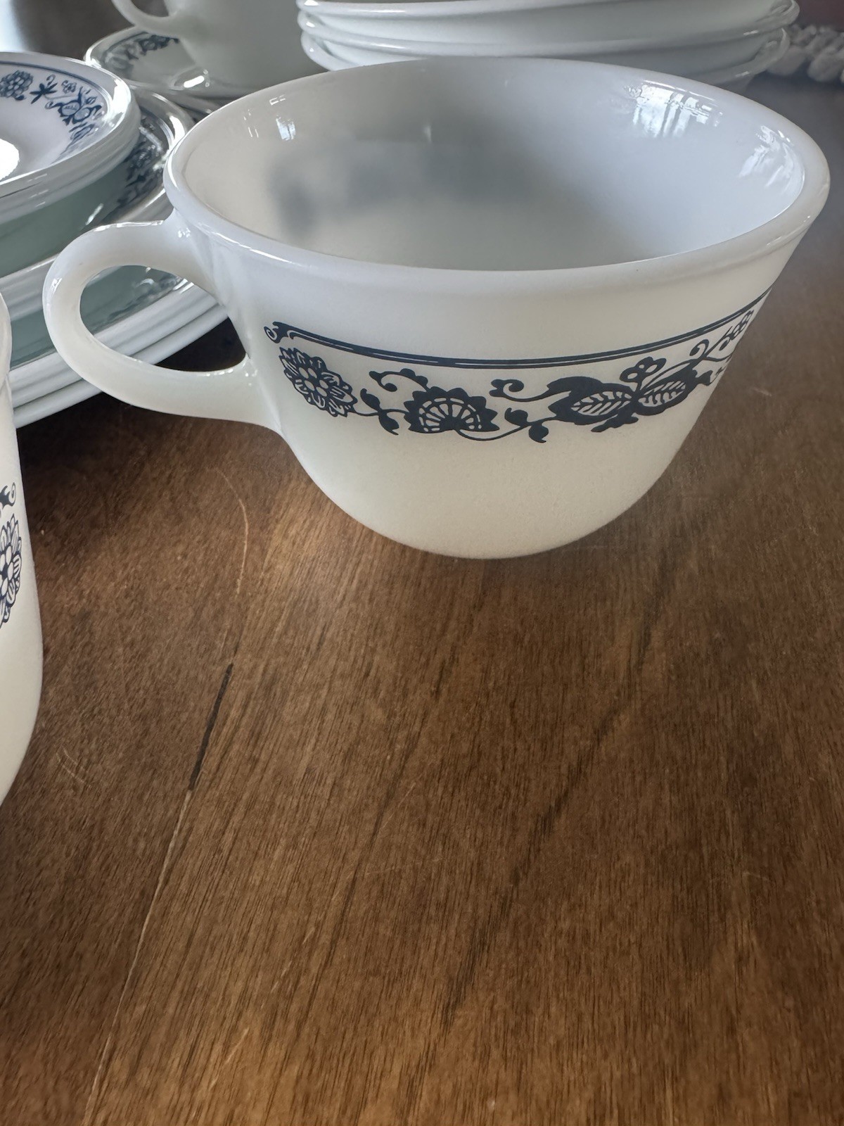 21 Piece Service For 3 Vintage Corelle Old Town Blue Onion Dinnerware Set