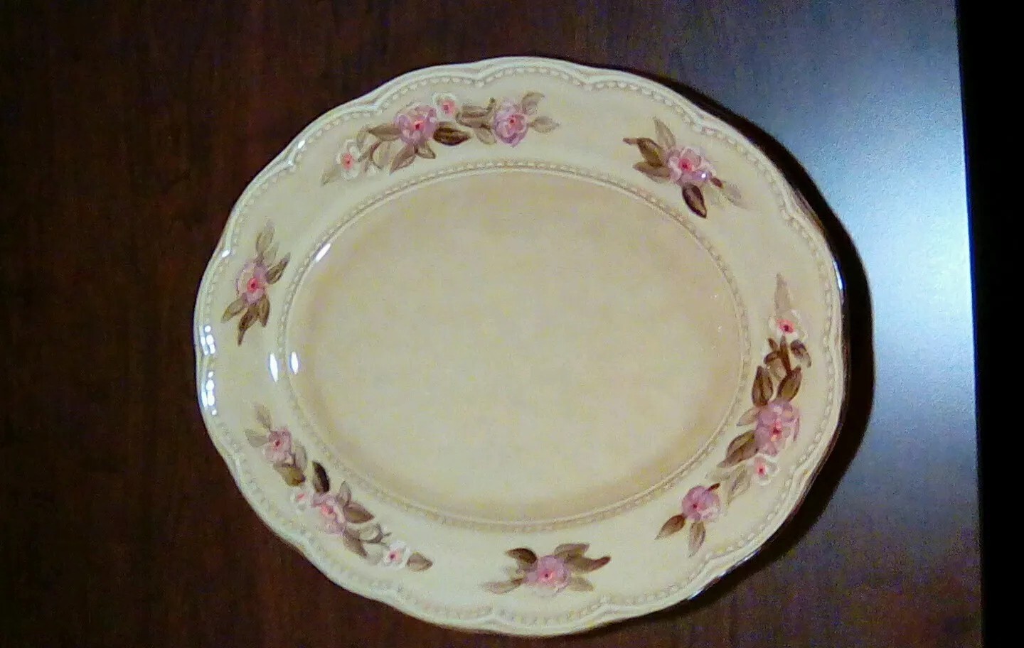 Excellent Franciscan Rosette China Dinner Platter 13×10 1/8″ inches pattern