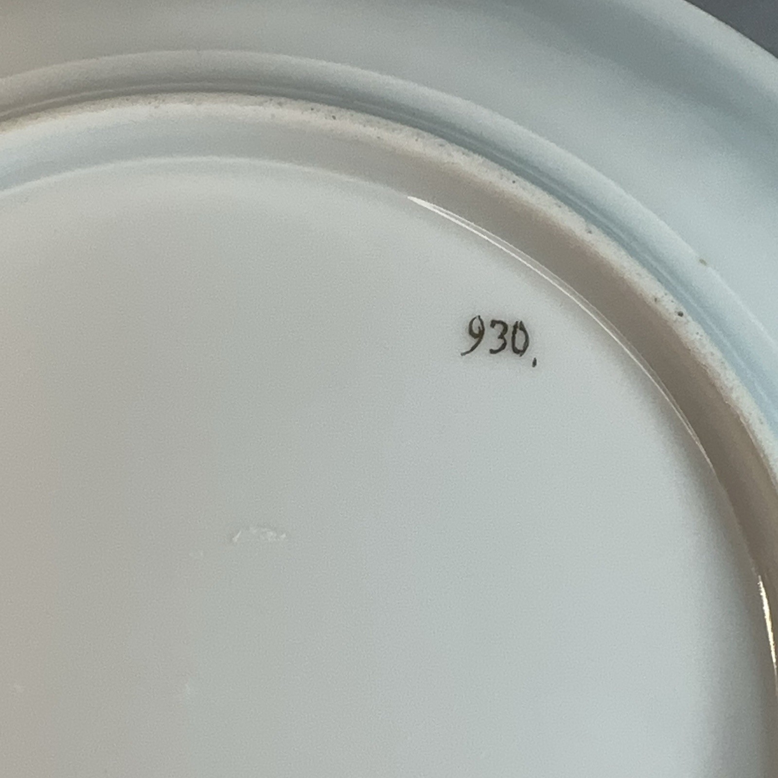 Antique Victorian Handled Cake Plate Pattern 930 Forest Green Stipple Gilt 10.5″