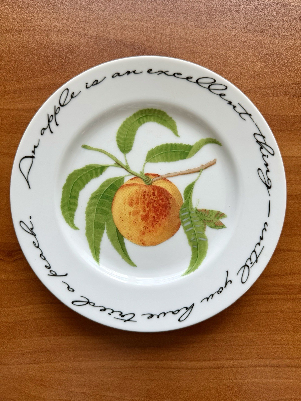 Williams Sonoma Plates 8” Appetizer Fruit Orchard Suite w/ Poetry