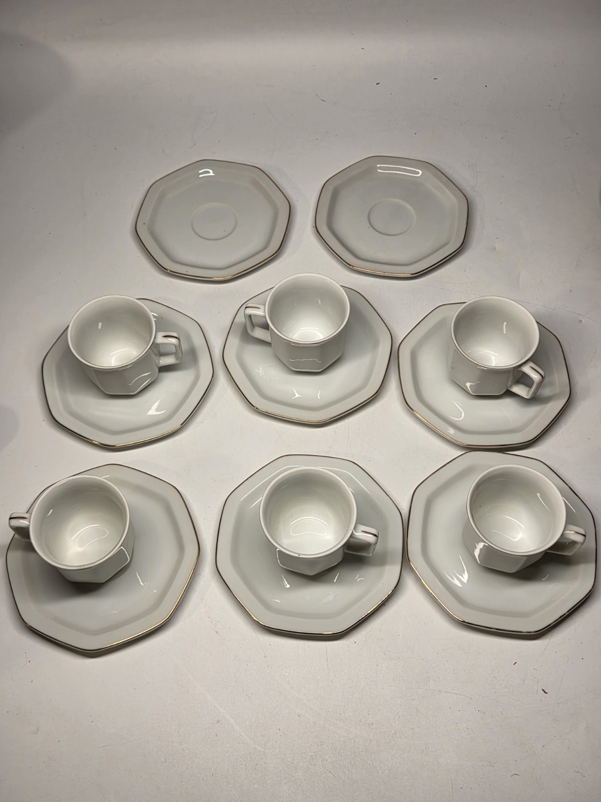 Set Of 6 Vintage TOSCANY (Japan) Guilded Demitasse/Espresso Cups And Saucers