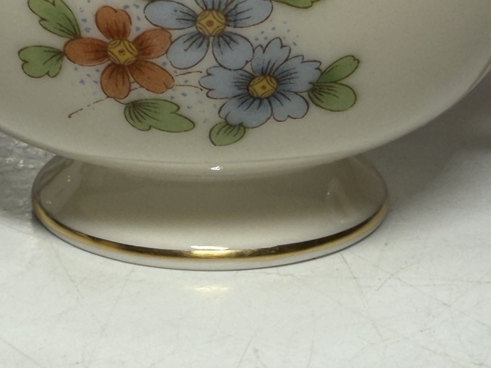 Lenox Teresa Footed Tea Cup and Saucer Set Vintage Ivory Fine China Gold Trim