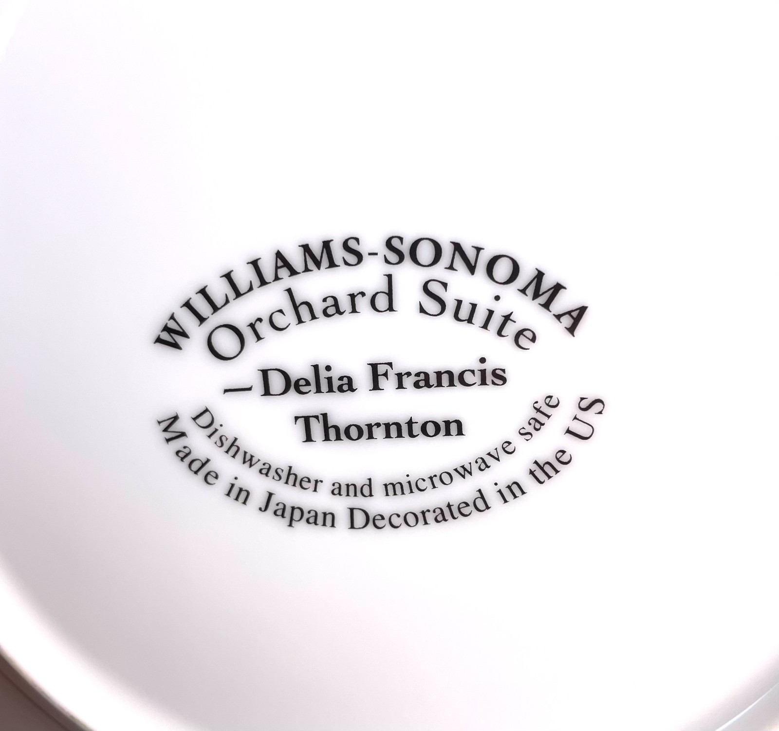 Set 4 WilliamsSonoma Orchard Suite Plates Fruit Design 7.75″ Japan Decorated USA