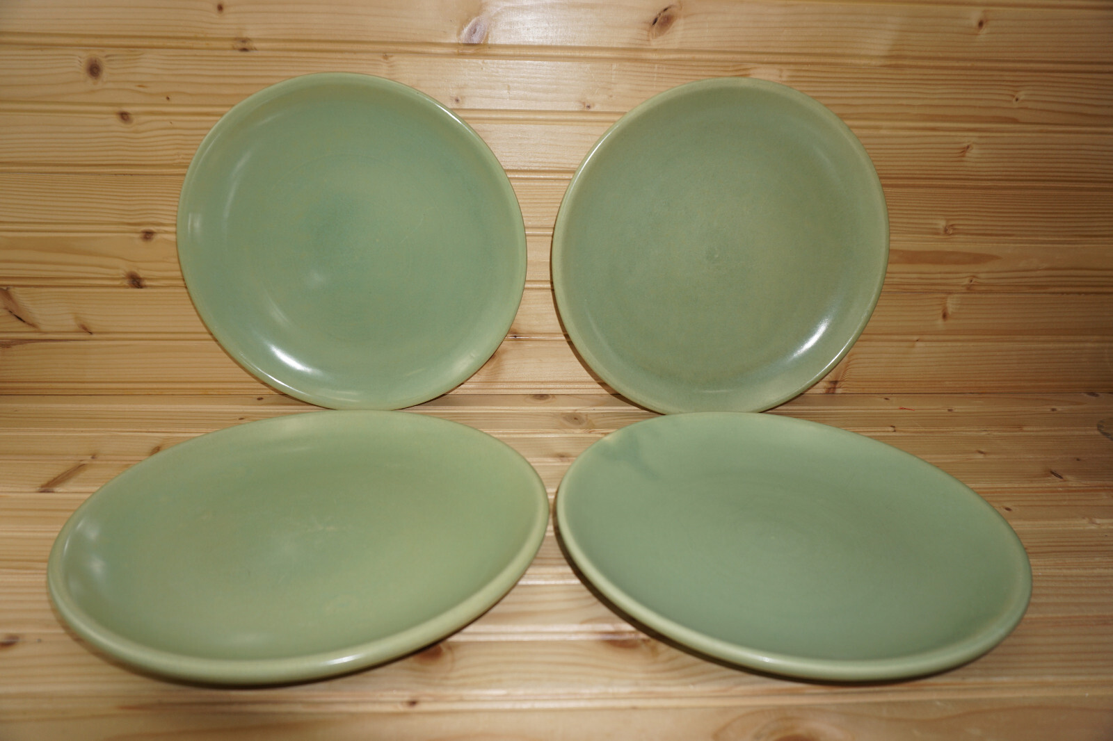 La Solana Pottery Green (4) Dinner Plates, 10″ (S41)