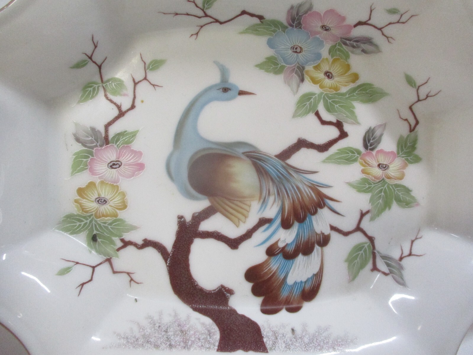 Vintage Rectangular Shafford Peacock Candy/Trinket Dish
