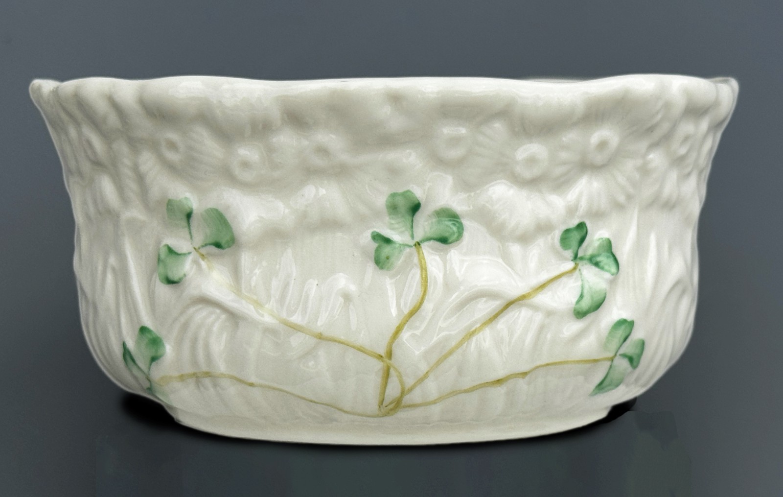 Belleek Shamrock Daisy Bowl, Porcelain, Bonbon Bon Bon, Ireland NEW! Free ship