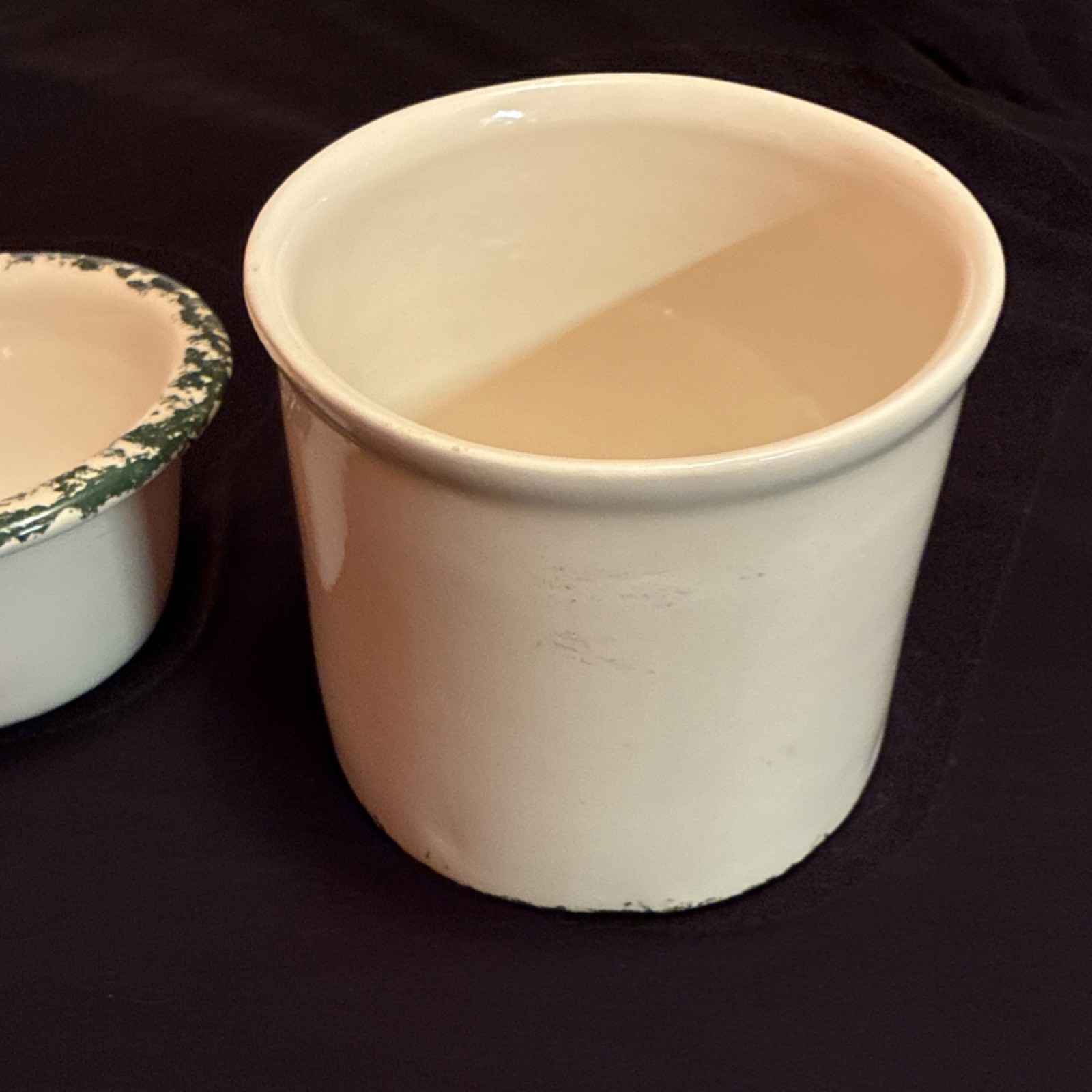 2-Piece Ceramic Round ice and Dip Bowl Set, White/Green Multicolor Rooster