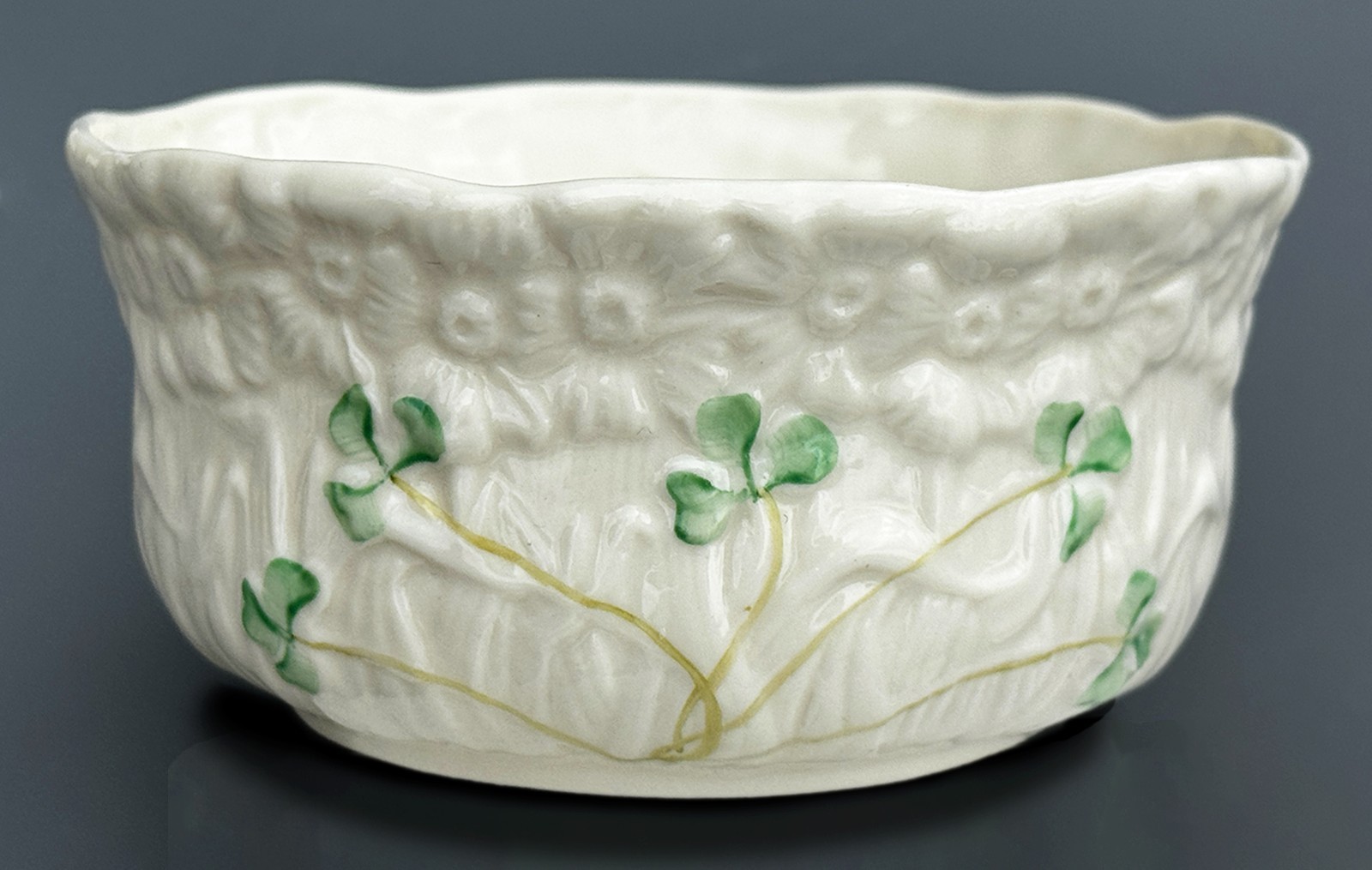 Belleek Shamrock Daisy Bowl, Porcelain, Bonbon Bon Bon, Ireland NEW! Free ship