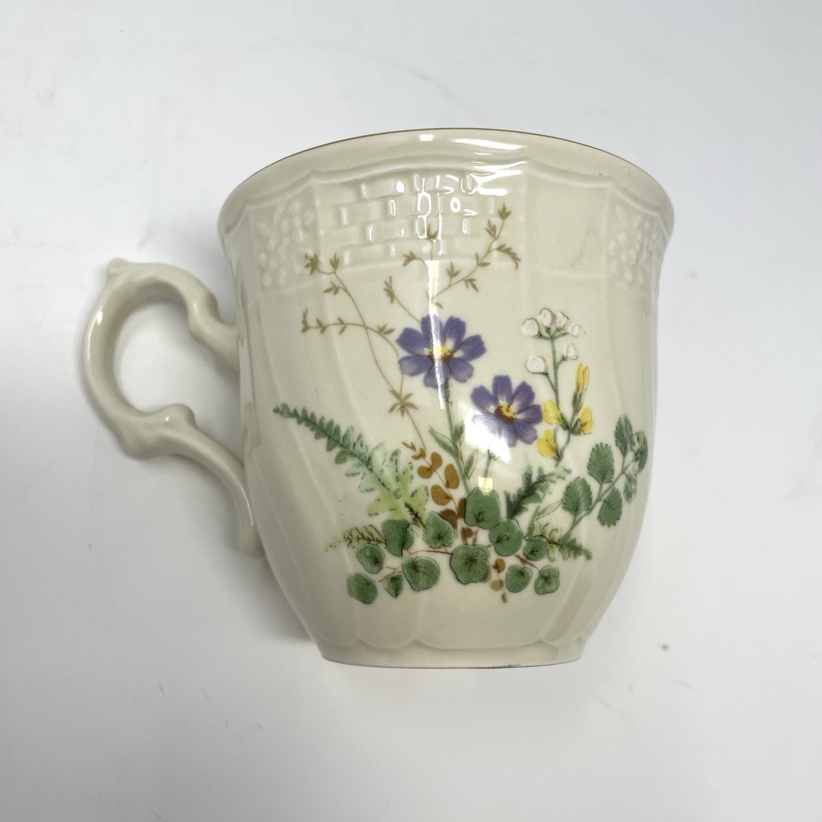 Mikasa Margaux Fine Ivory Teacup Coffee Cup Set of 4 Floral Gold Rim