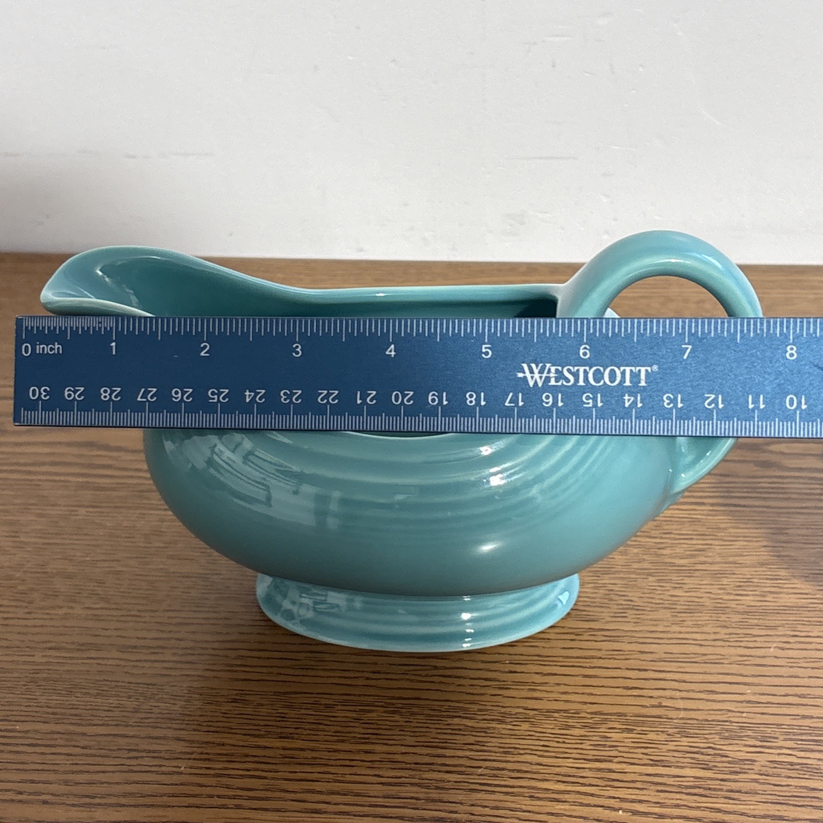 Fiestaware Turquoise Gravy Boat Homer Laughlin Introduced In 1988 Made In USA