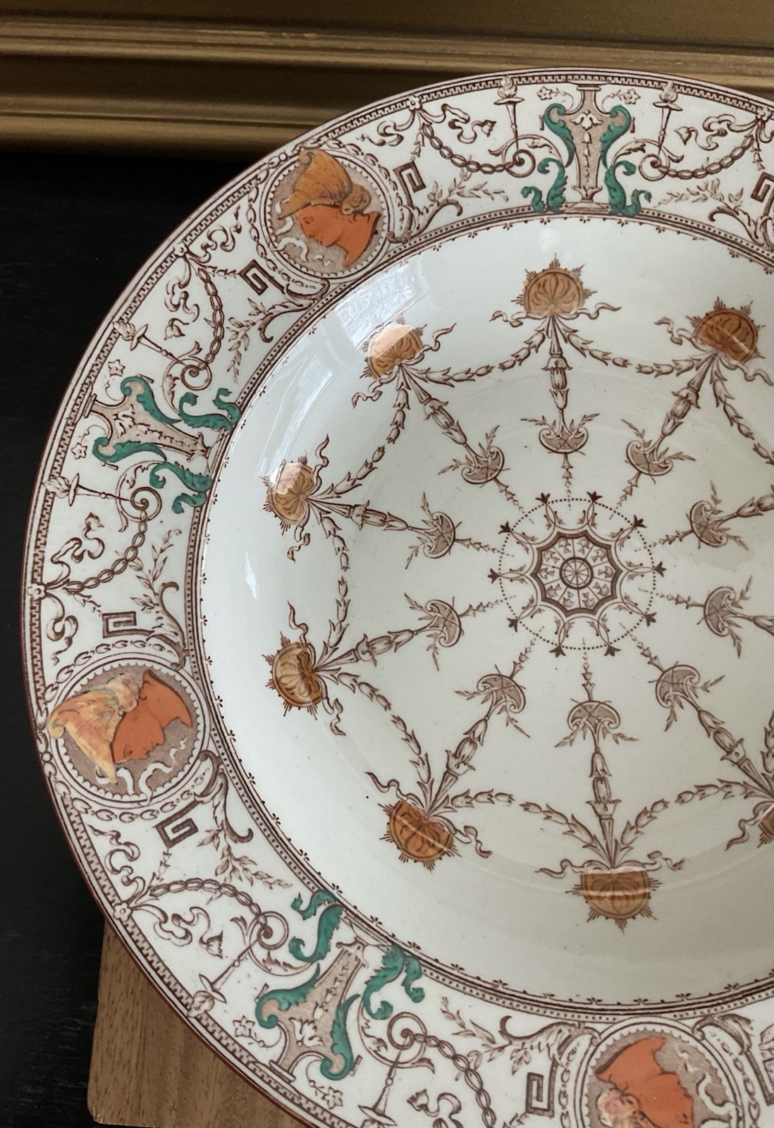 (5) BROWN WESTHEAD MOORE & CO Pergolesi RIMMED BOWLS Aesthetic Antique 1875