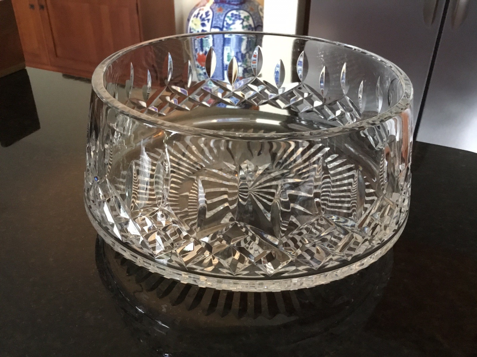 Waterford Crystal LISMORE 7″ Salad Bowl Serving Fruit Centerpiece Vintage