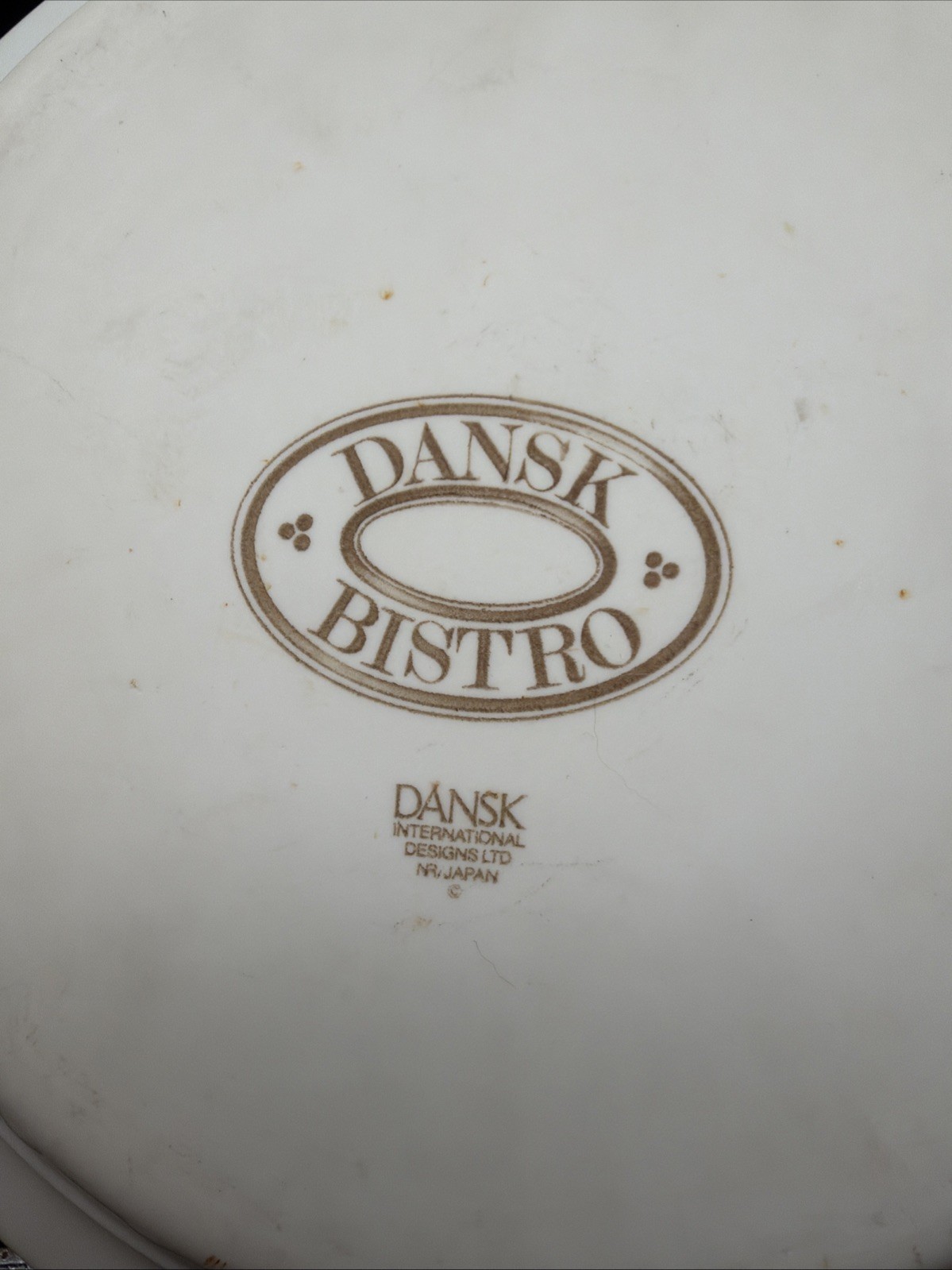 8 Dansk Bistro Maribo 10 3/8″ Dinner Plates Japan DANMAR Red Berries on Rim Blue