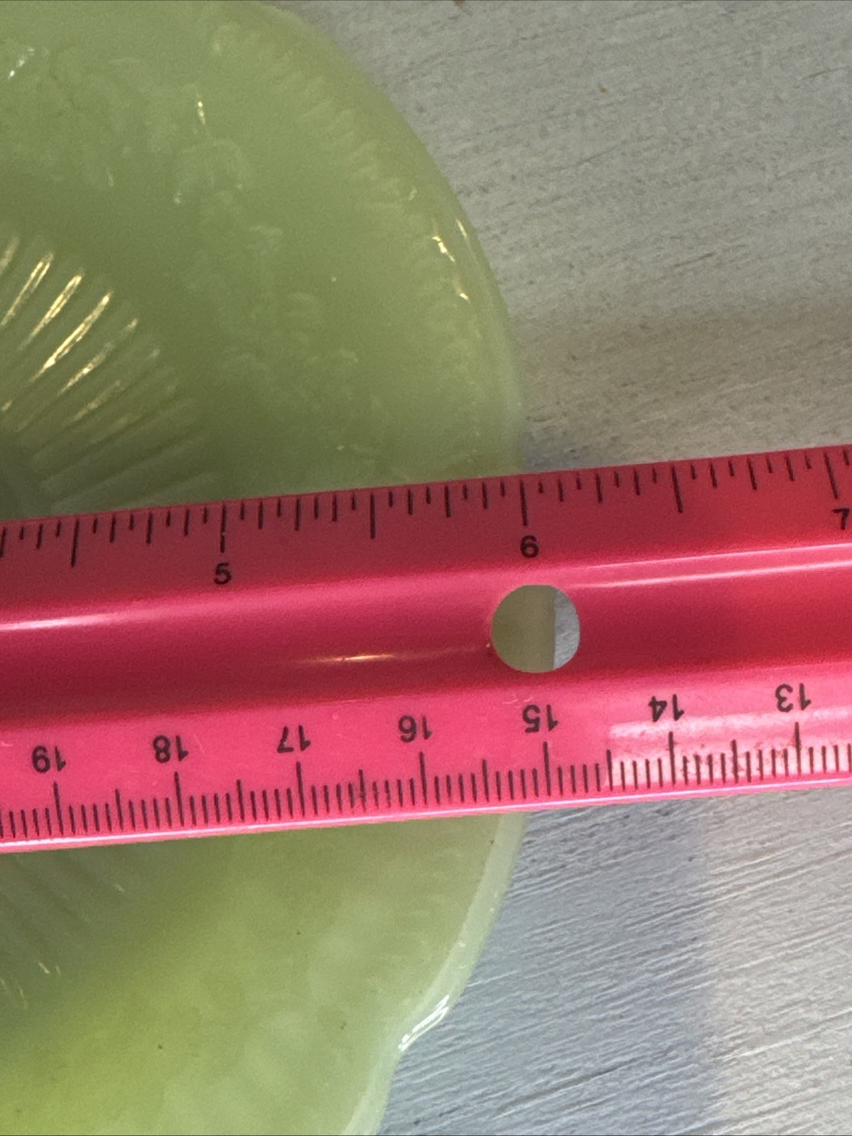 Vintage Fire King Jadeite Alice 6” Saucer Floral Scalloped Edge OVEN GLASS