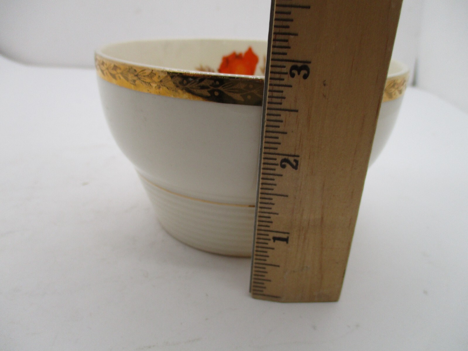 Triumph American Limoges-Vermillion Rose Small Bowl Sebring Ohio 22k