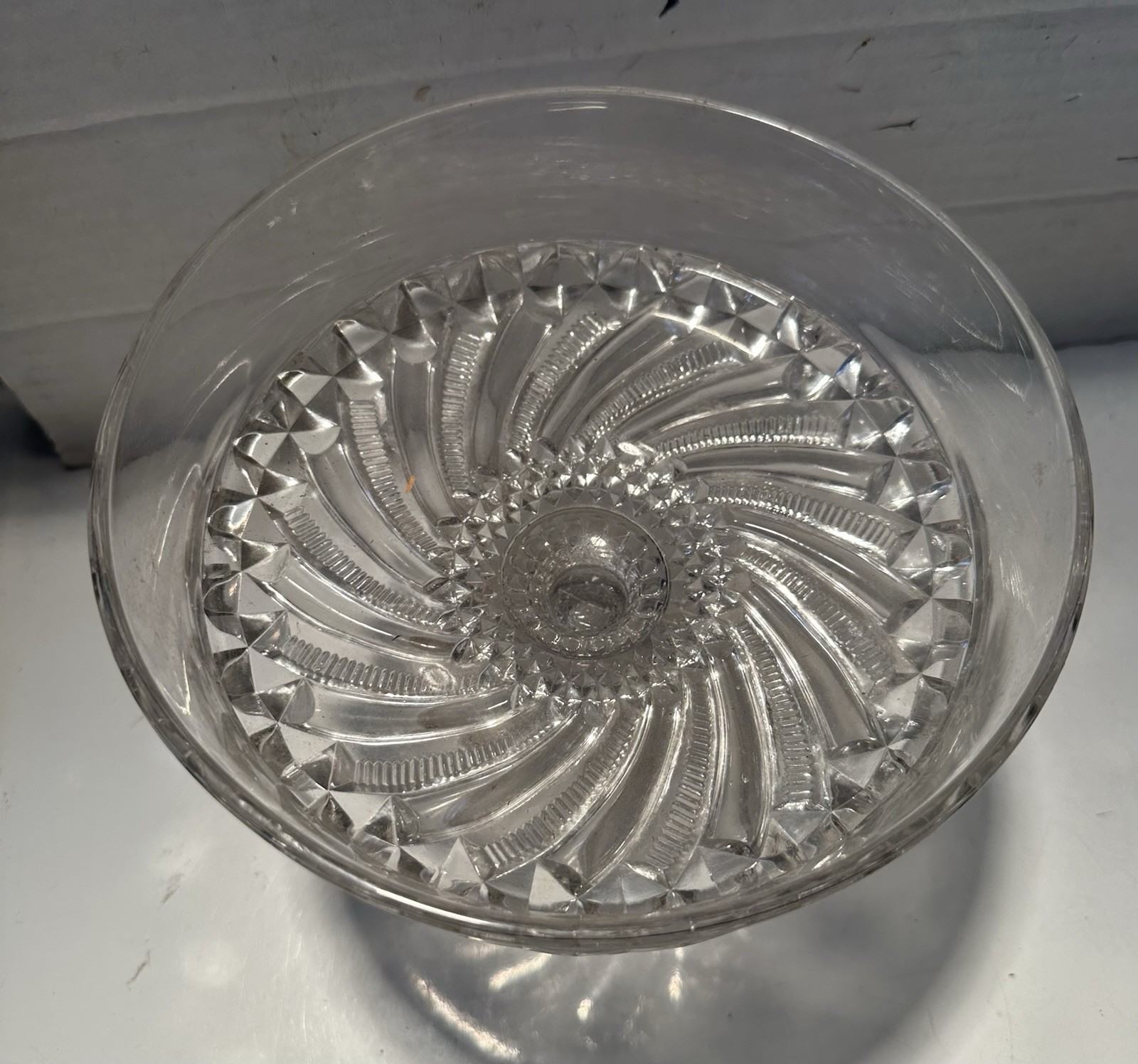 Antique EAPG Cut & Pattern US Glass Co. Compote Bar & Diamond Richards & Hartley