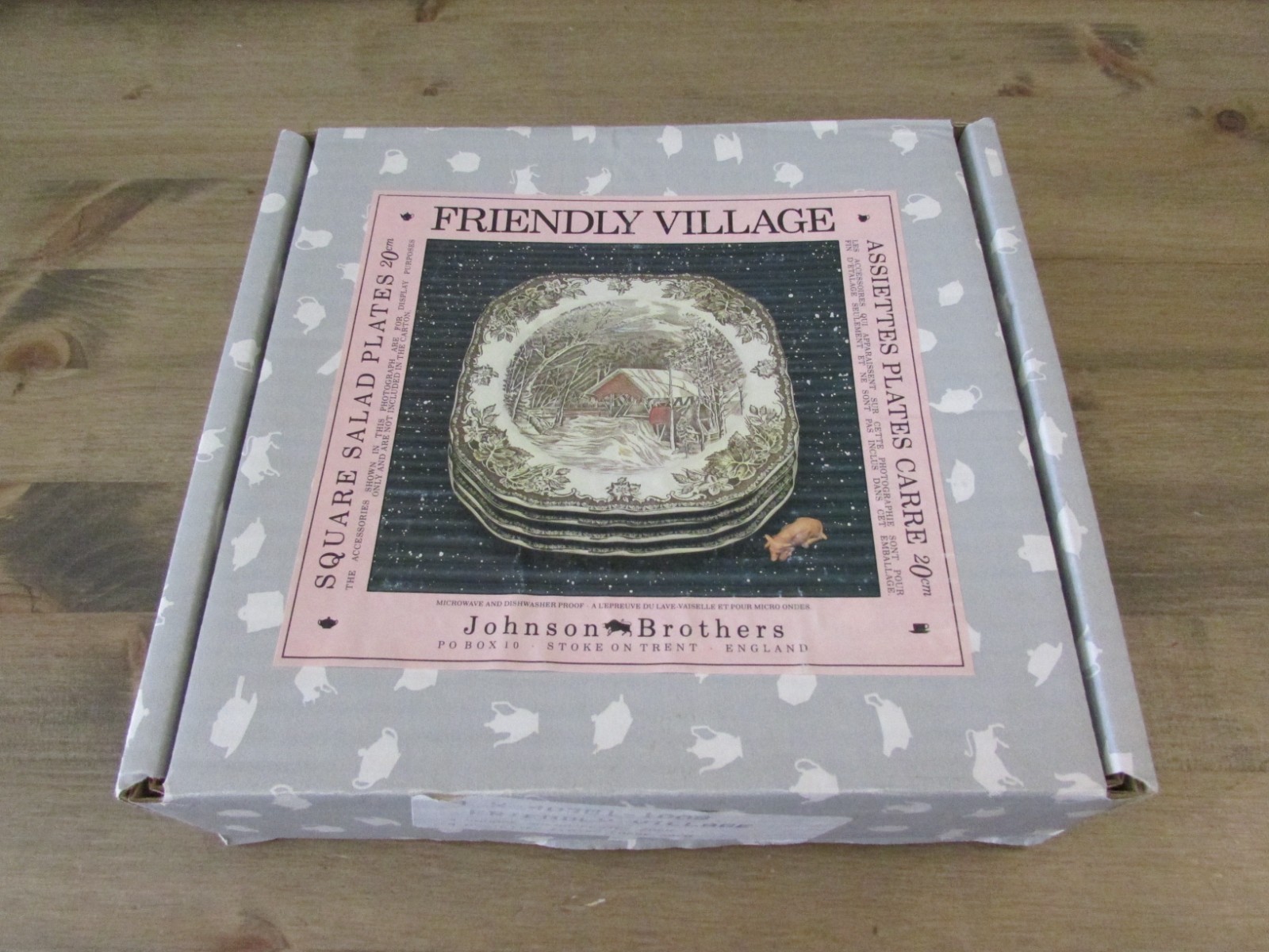 Set of 4 Johnson Bros The Friendly Village Square Salad Plate The Covered Bridge