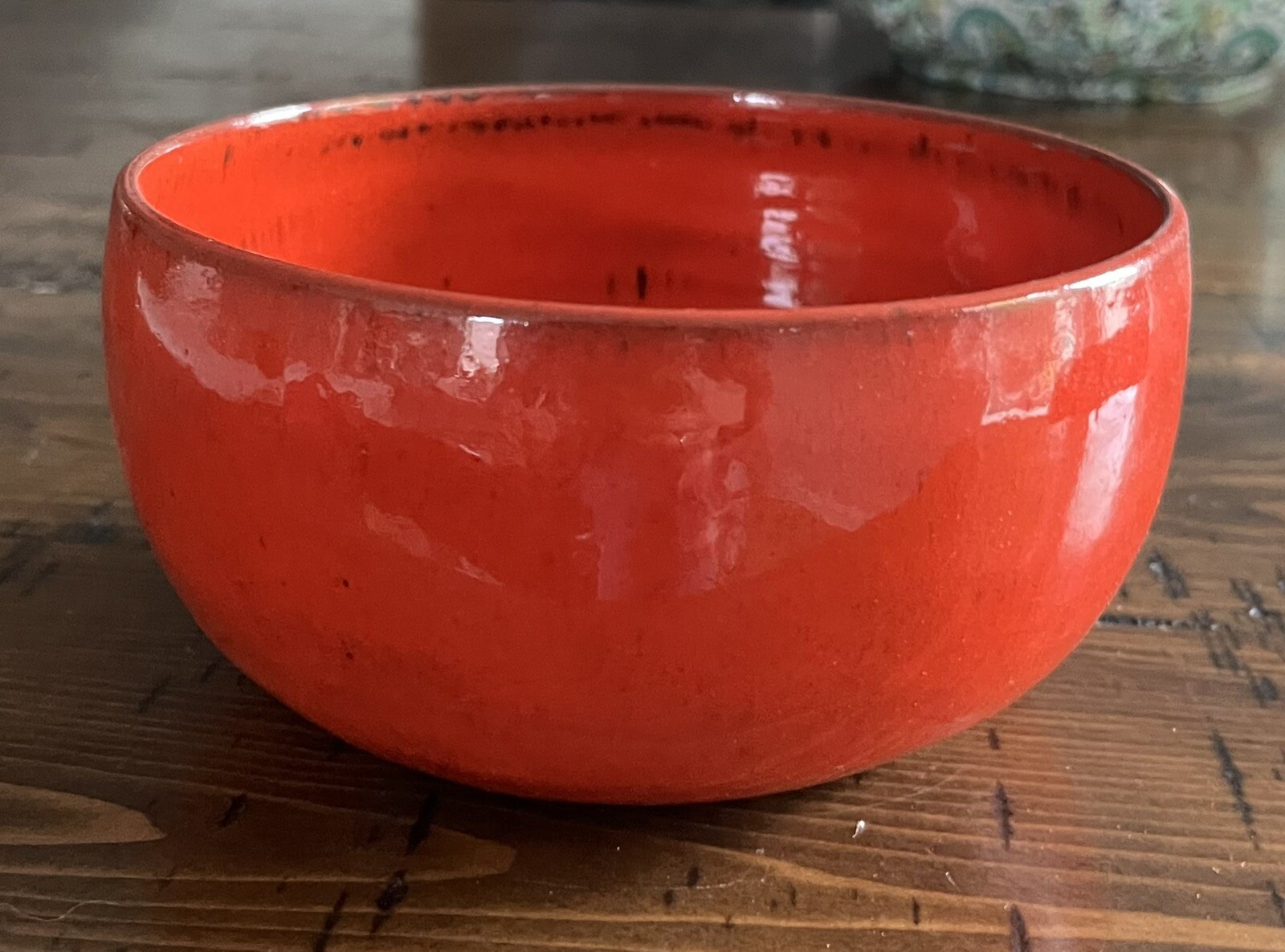 Vallauris French Pottery Bowl Red Orange Charles Voltz 5 1/2 inches France MCM
