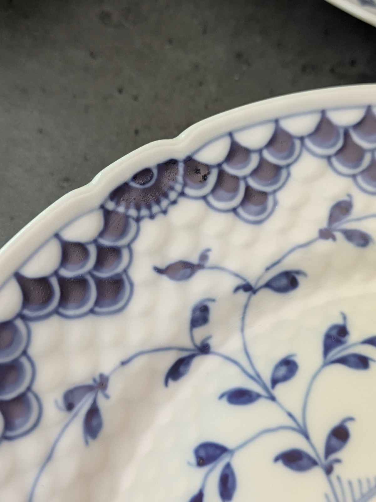 Set of Bing & Grondahl B & G Blue Butterfly w Blue Scales Salad Plates 7 7/8″