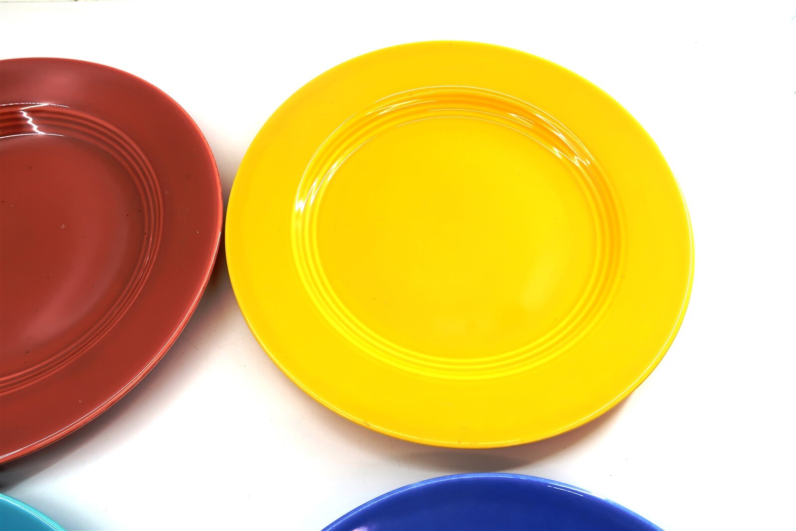 x8 Vintage HOMER LAUGHLIN HARLEQUIN 9 1/4″ Dinner Plates mixed colors NICE LOT!!