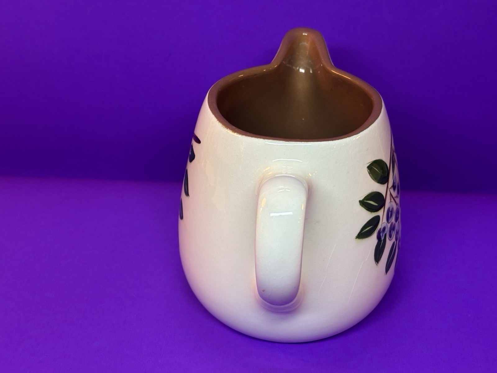 Vintage 1957-1963 Stangl Pottery Blueberry 5″ Milk Jug