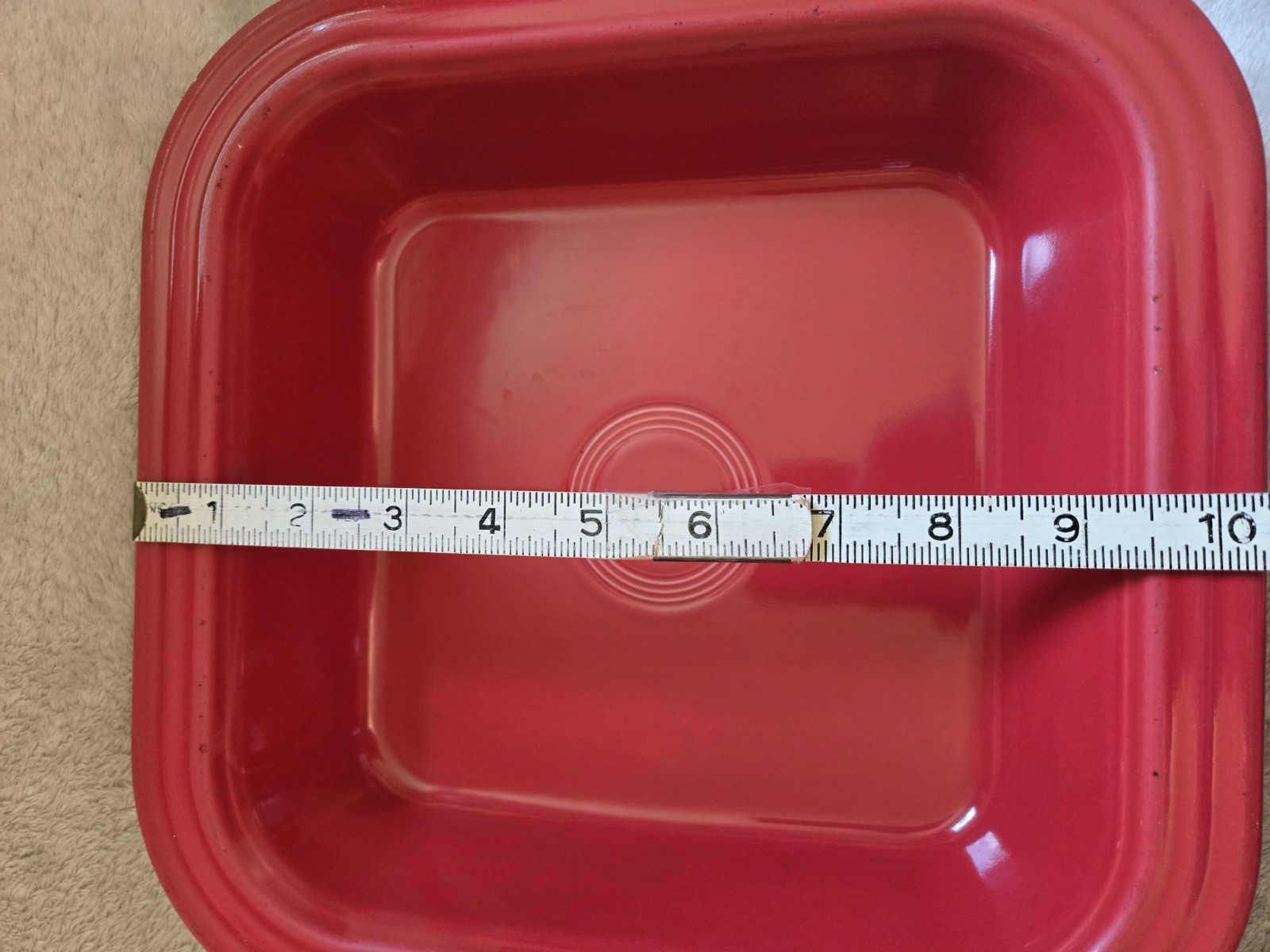 HLC Fiestaware 9in Square Baking Dish Red USED
