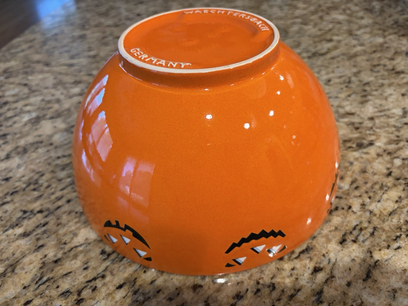 Halloween Pumpkin 9” Bowl Waechtersbach Germany Embossed Mark Orange Vegetable