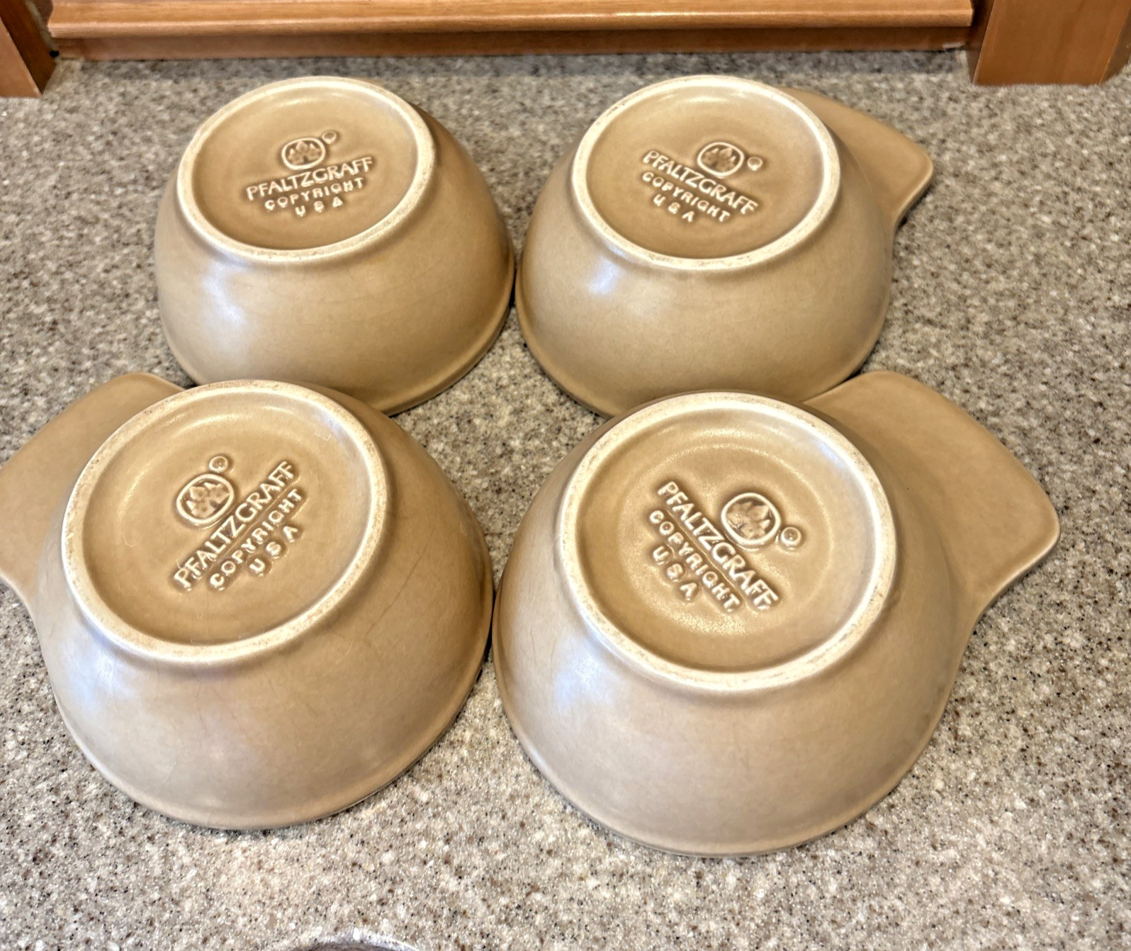 Pfaltzgraff Folk Art Bowls with Basket Weave Handles