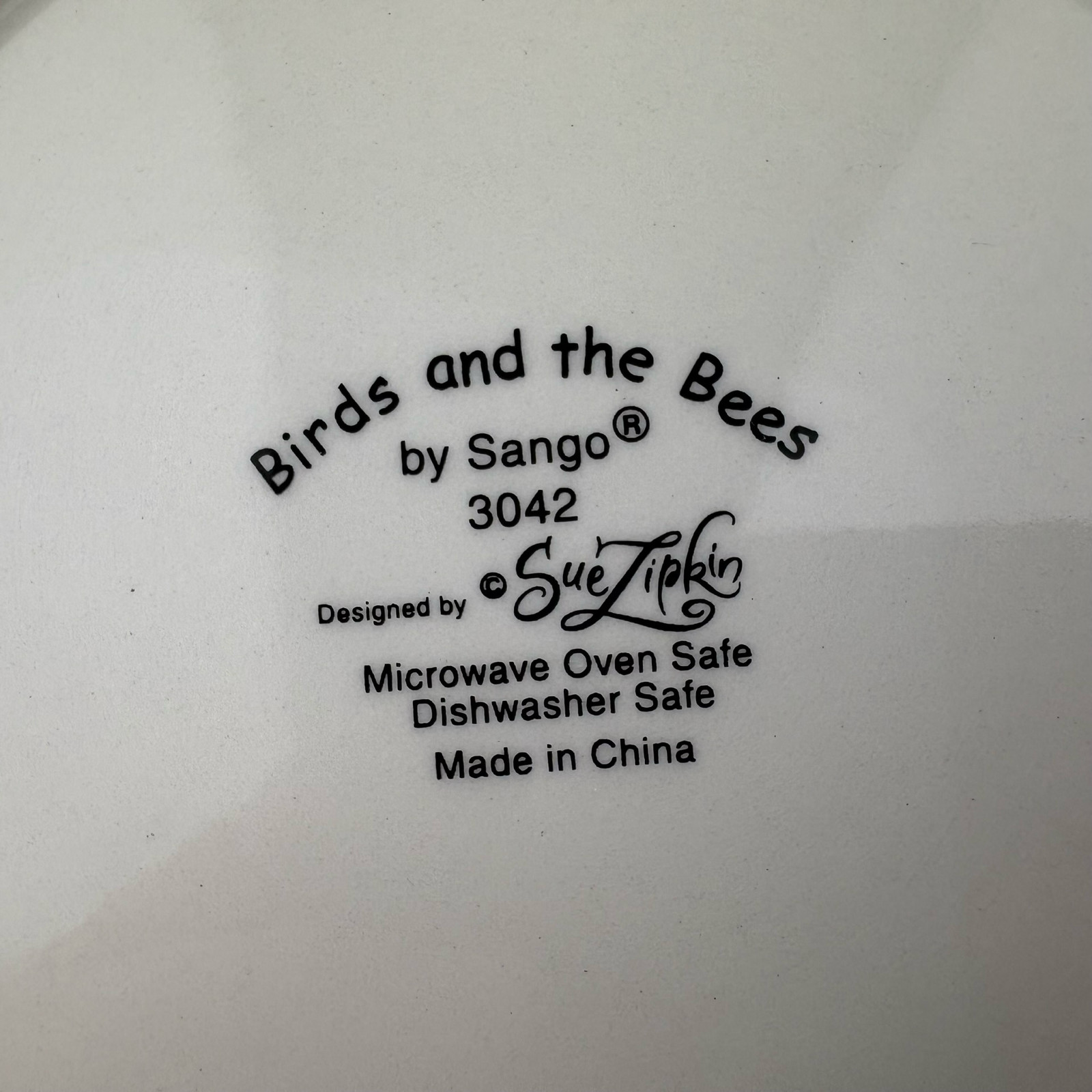 Sango Birds and the Bees Soup Bowls Set of 2 VTG 8 3/4″ Sue Zipkin Stoneware