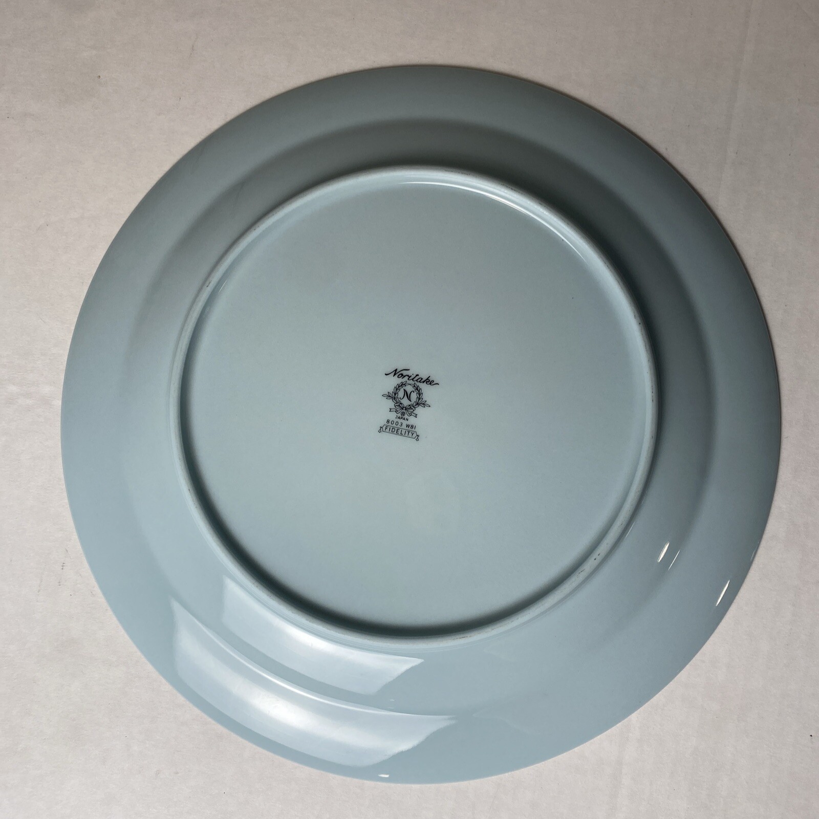 Noritake Fidelity Dinner Plate Baby Blue Floral Pattern With Gold Trim 10.5”