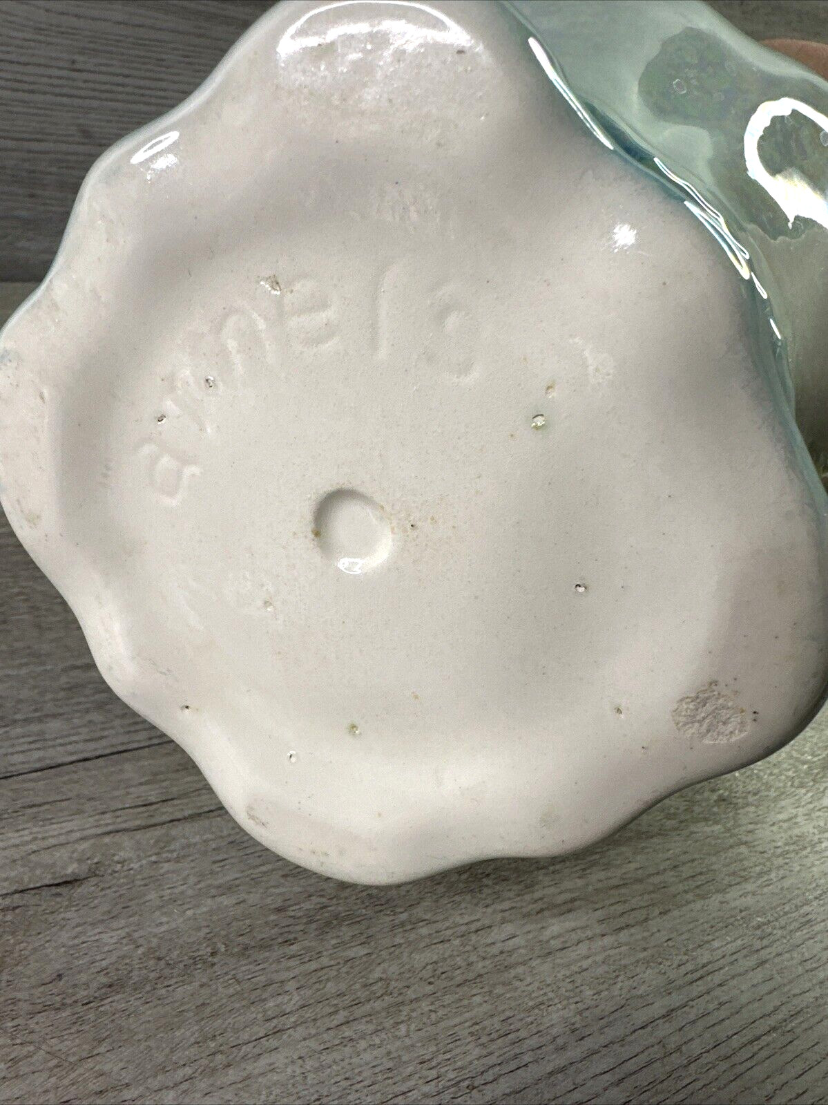 Vintage Arnel’s Blue Pearl Ceramic 10″ Pitcher & 15.5″ Oval Basin Set
