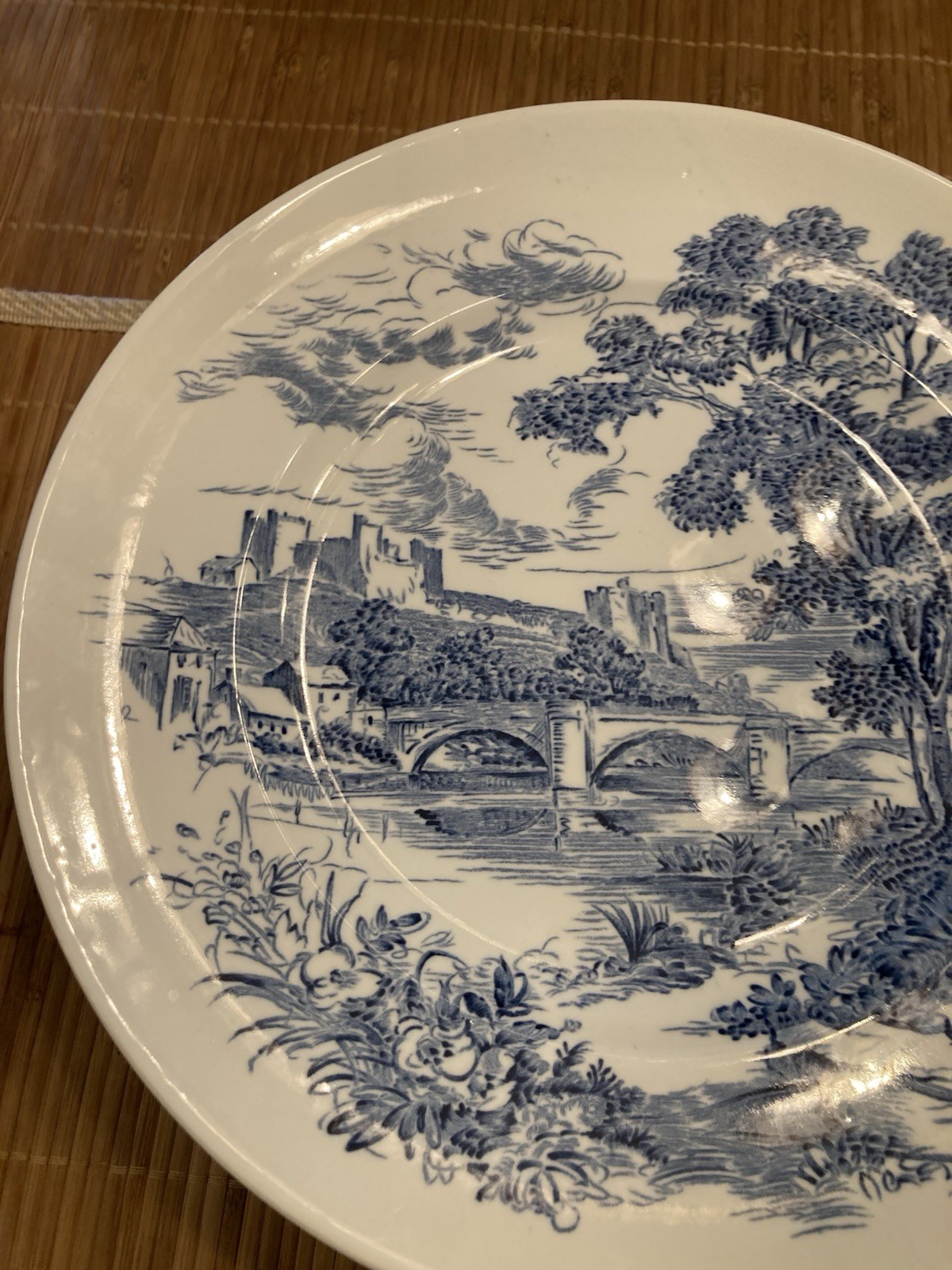 Porcelain china wedgewood countryside blue 11 Inch Dinner Plates No Chip/Crazing