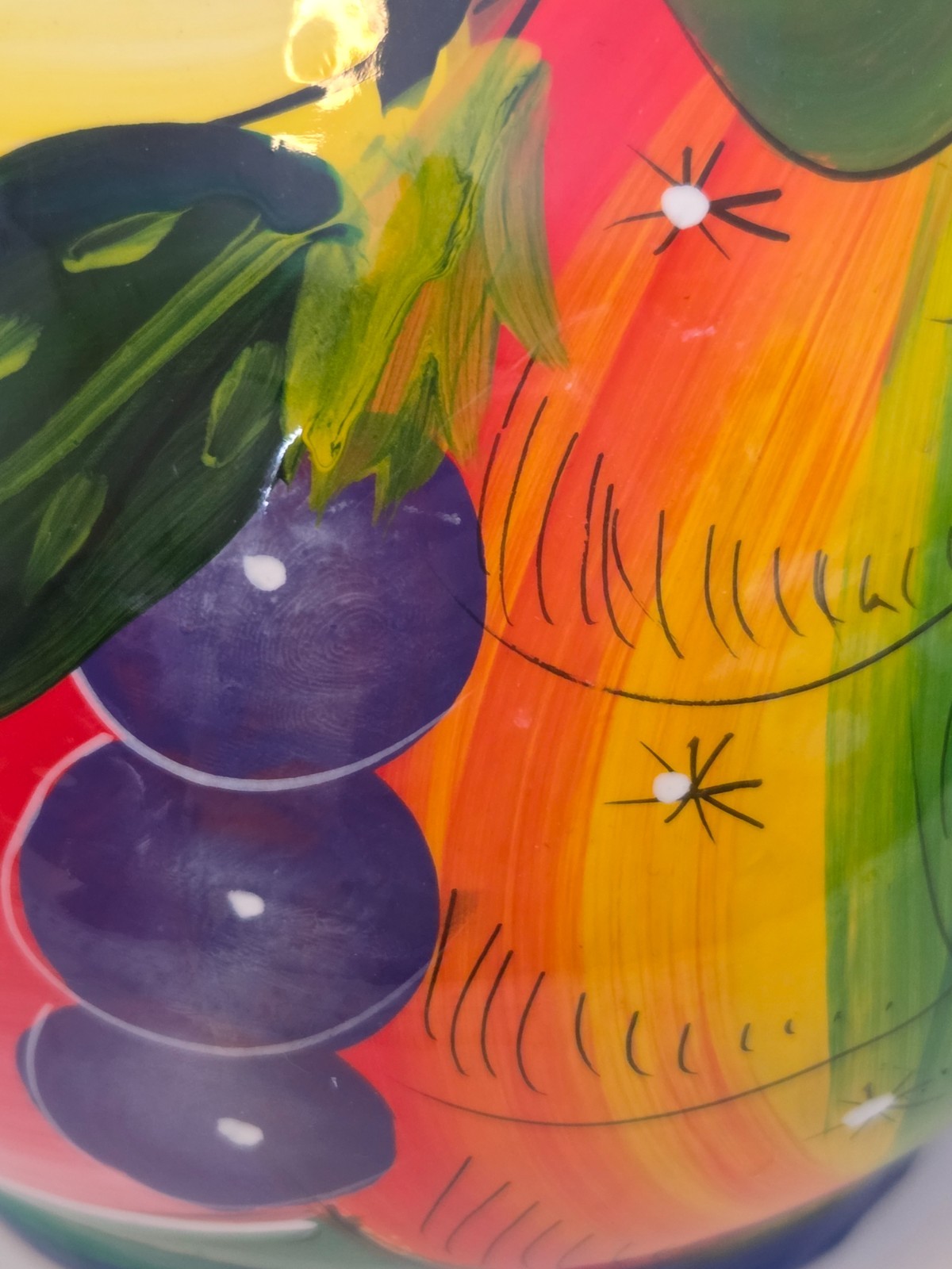 Hernandez Cabo San Lucas Hand Made, Hand Painted Multicolor Pitcher