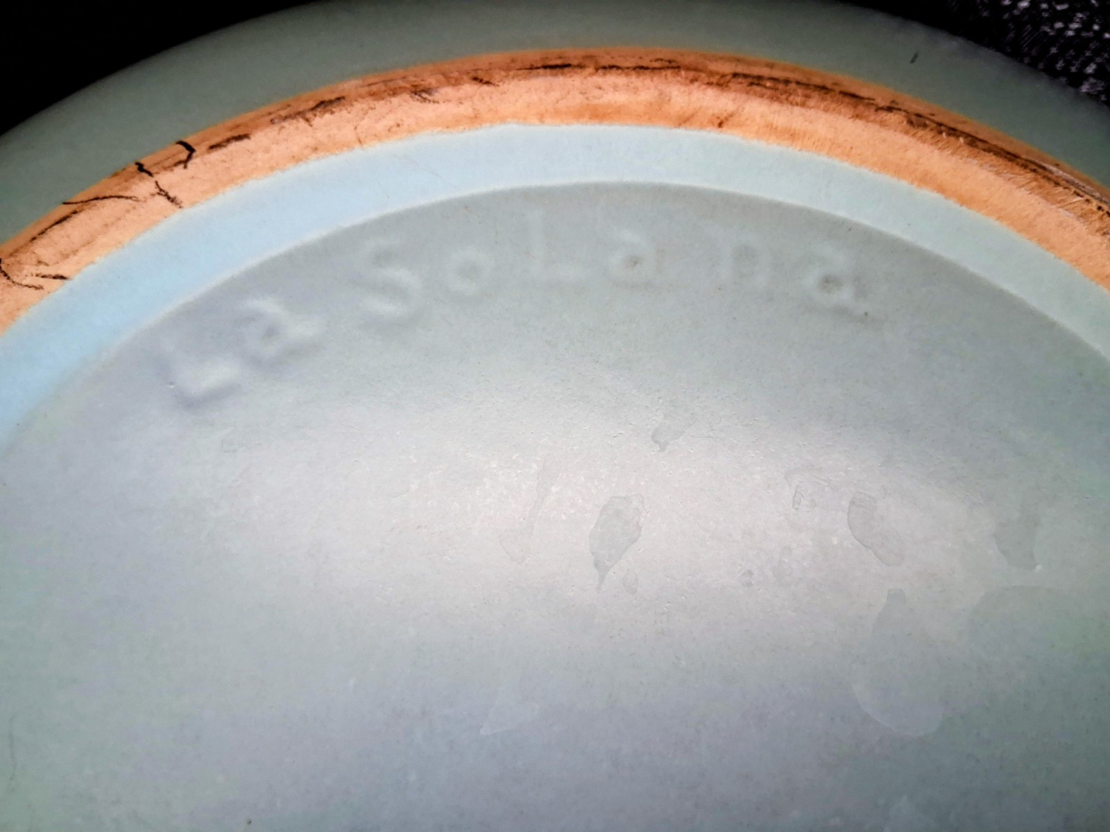 LARGE Vintage La Solana Turquoise /Blue 12.75” Salad Serving Bowl Mix Century