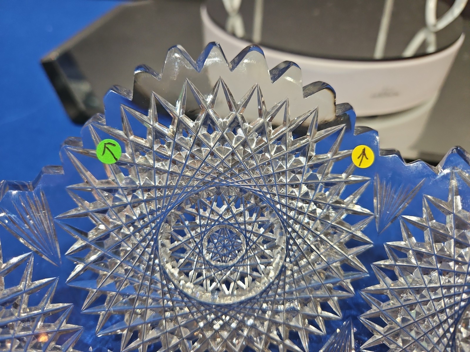 Extra Thick Bowl c.1900 American Brilliant Period Cut Glass Crystal Krantz Smith