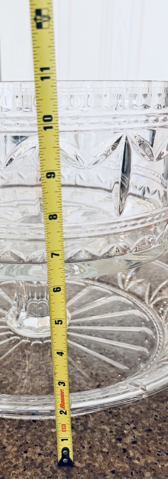 NEW Marquis Waterford Crystal 3 in 1 Cake Plate Stand Dome Lid Punch Bowl w/Tag