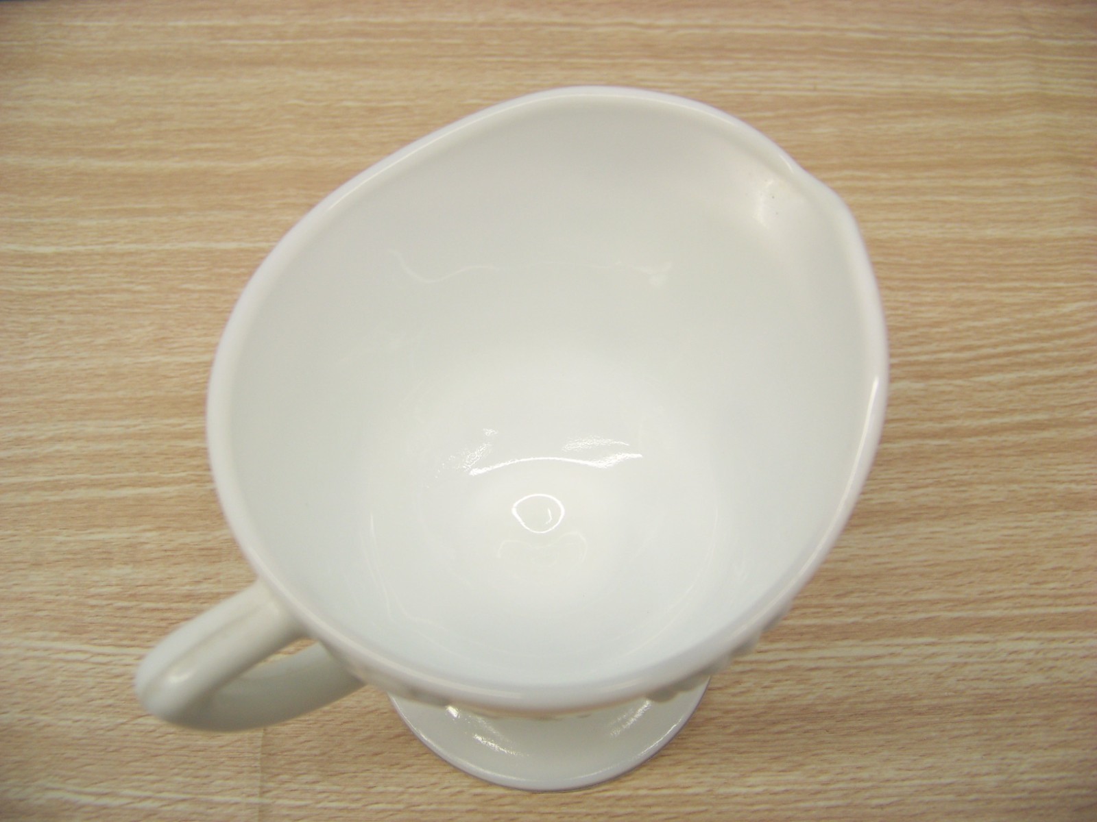 Milk Glass Creamer – Grape Design – Pedestal Base