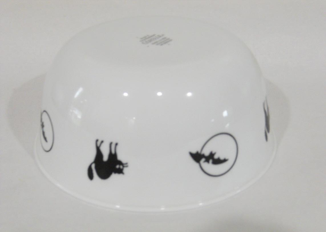 1 Corelle HALLOWEEN 28-oz Soup Cereal Chili BOWL 6 1/4″ Black CATS & BATS