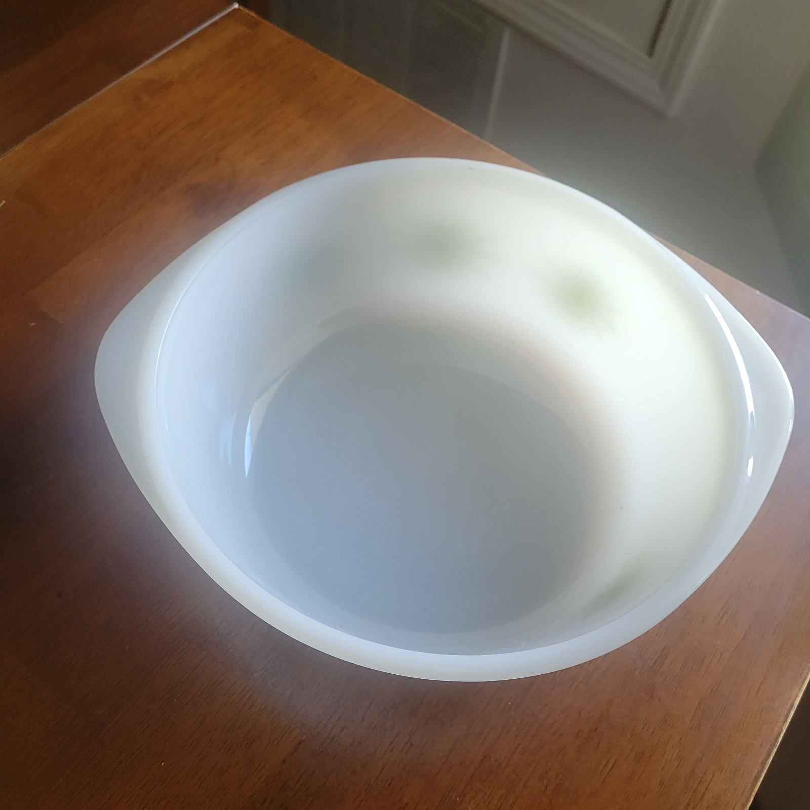 Vintage Glasbake Milk Glass Oval Casserole Atomic Starbursts Stars 2qt