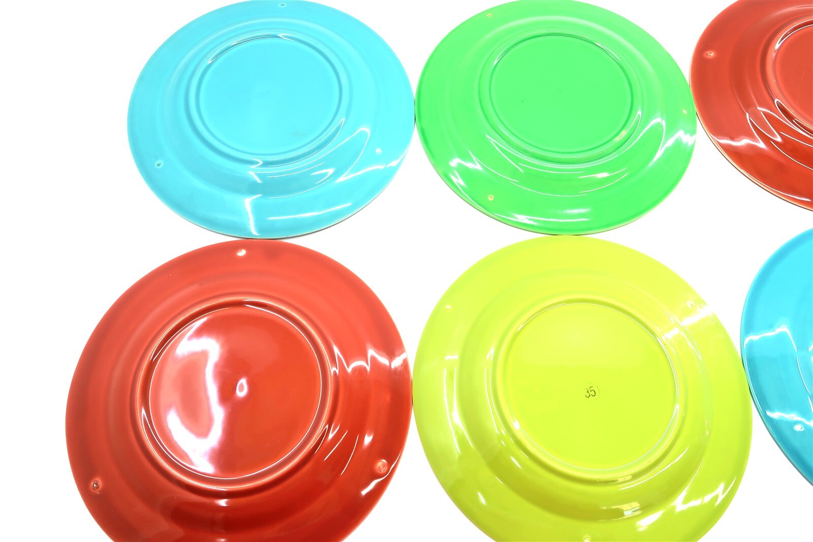 x8 Vintage HOMER LAUGHLIN HARLEQUIN 9 1/4″ Dinner Plates mixed colors NICE LOT!!