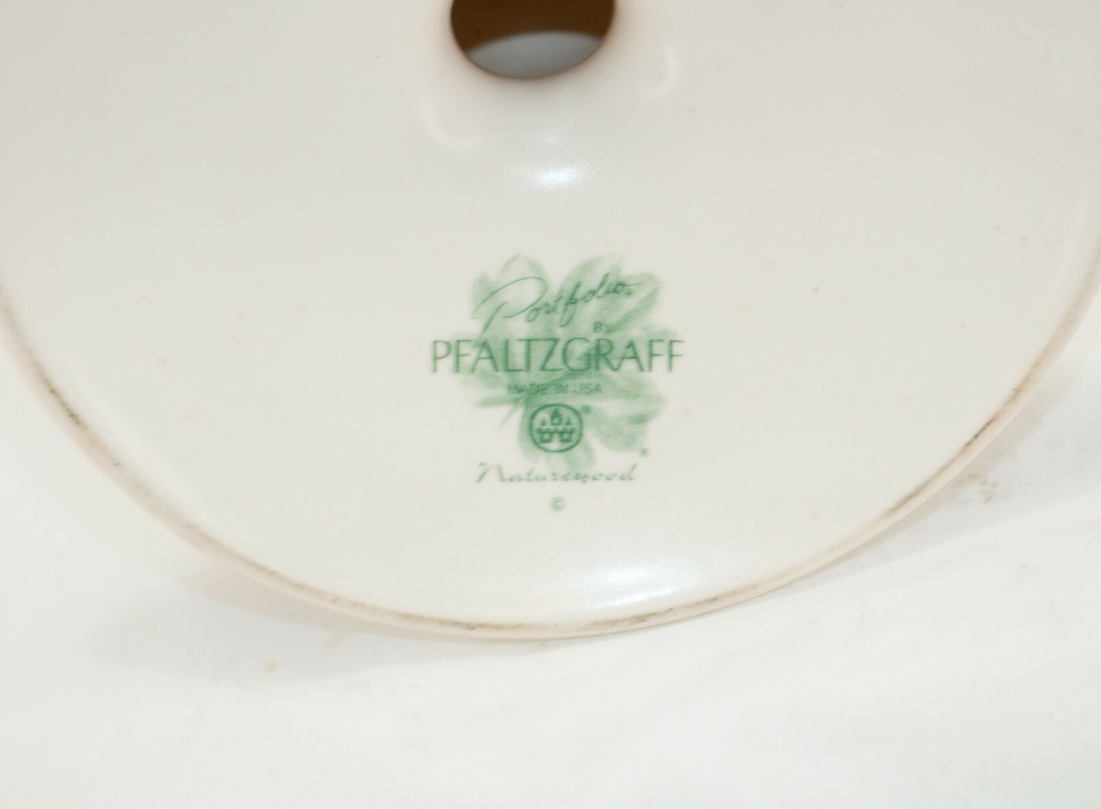 Portfolio by Pfaltzgraff Naturewood Pedestal Candle Holder/Candy Dish