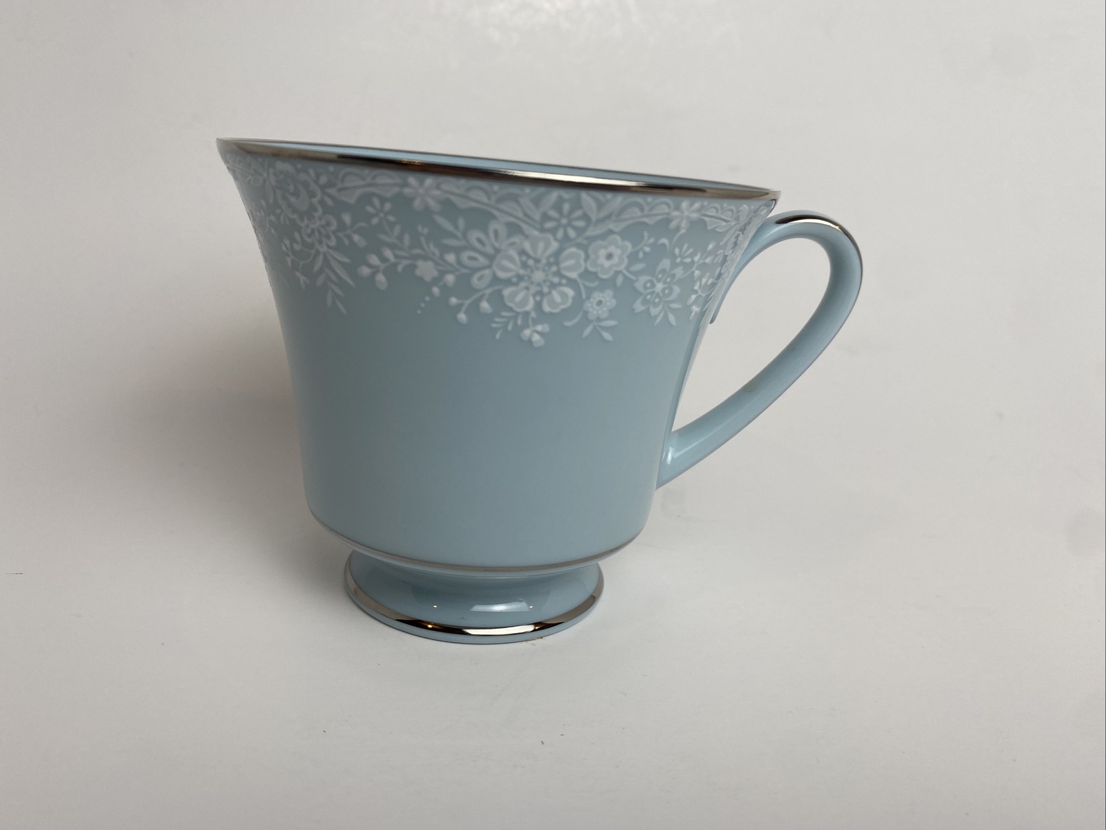 Noritake China Fidelity Cup & Saucer Baby Blue With Gold Trim 8003 W81