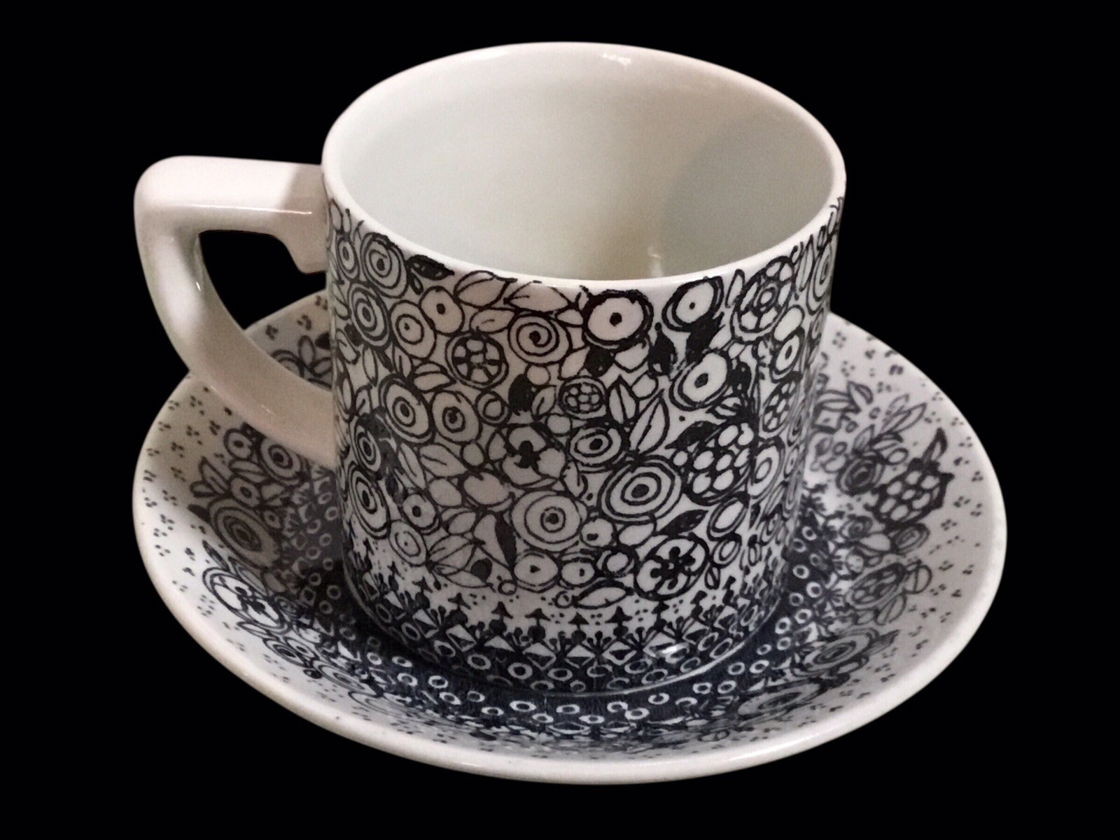 Bjorn Wiinblad Espresso Cup & Saucer The Seasons Spring 3089-1281 Denmark