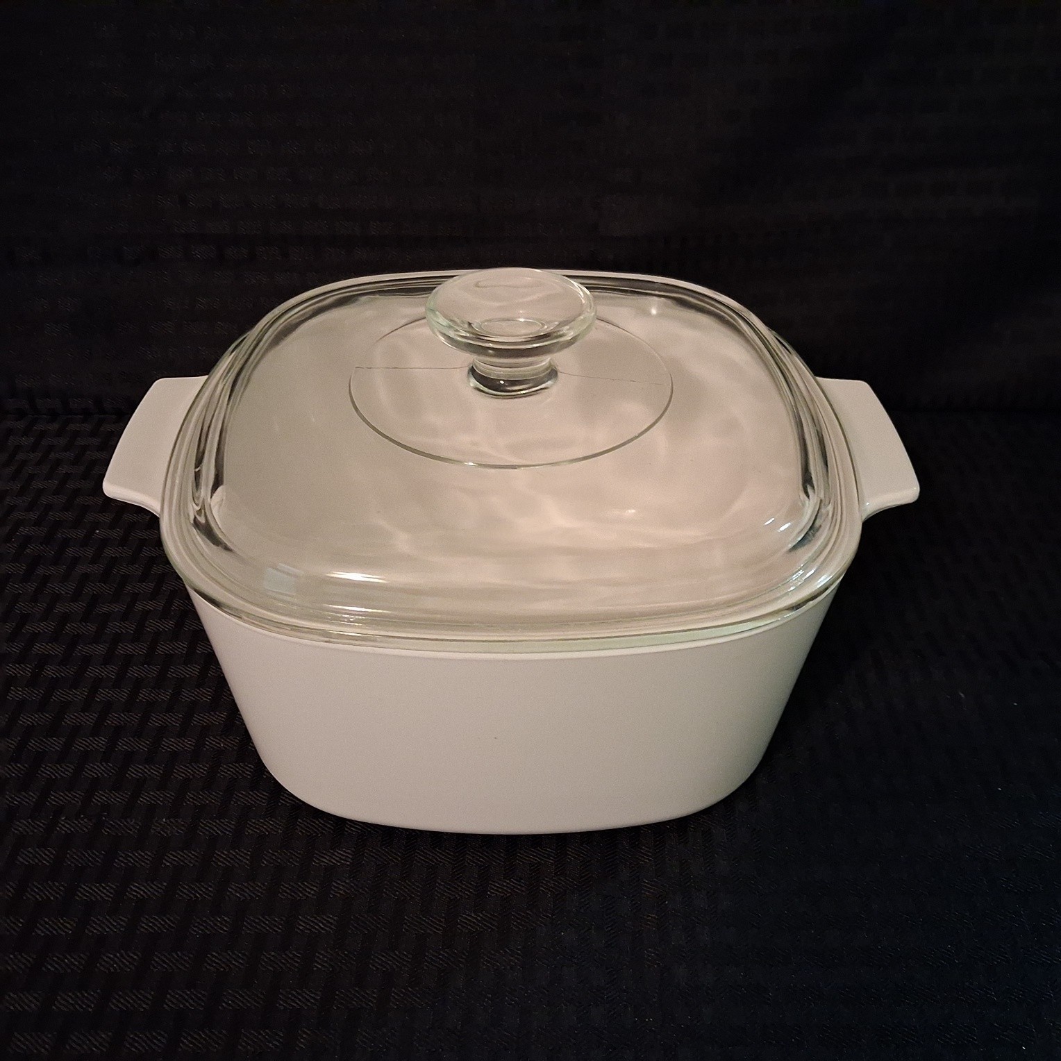 Corning Ware White A-3-B 3L 3 qt Casserole Square Dish w/ Lid