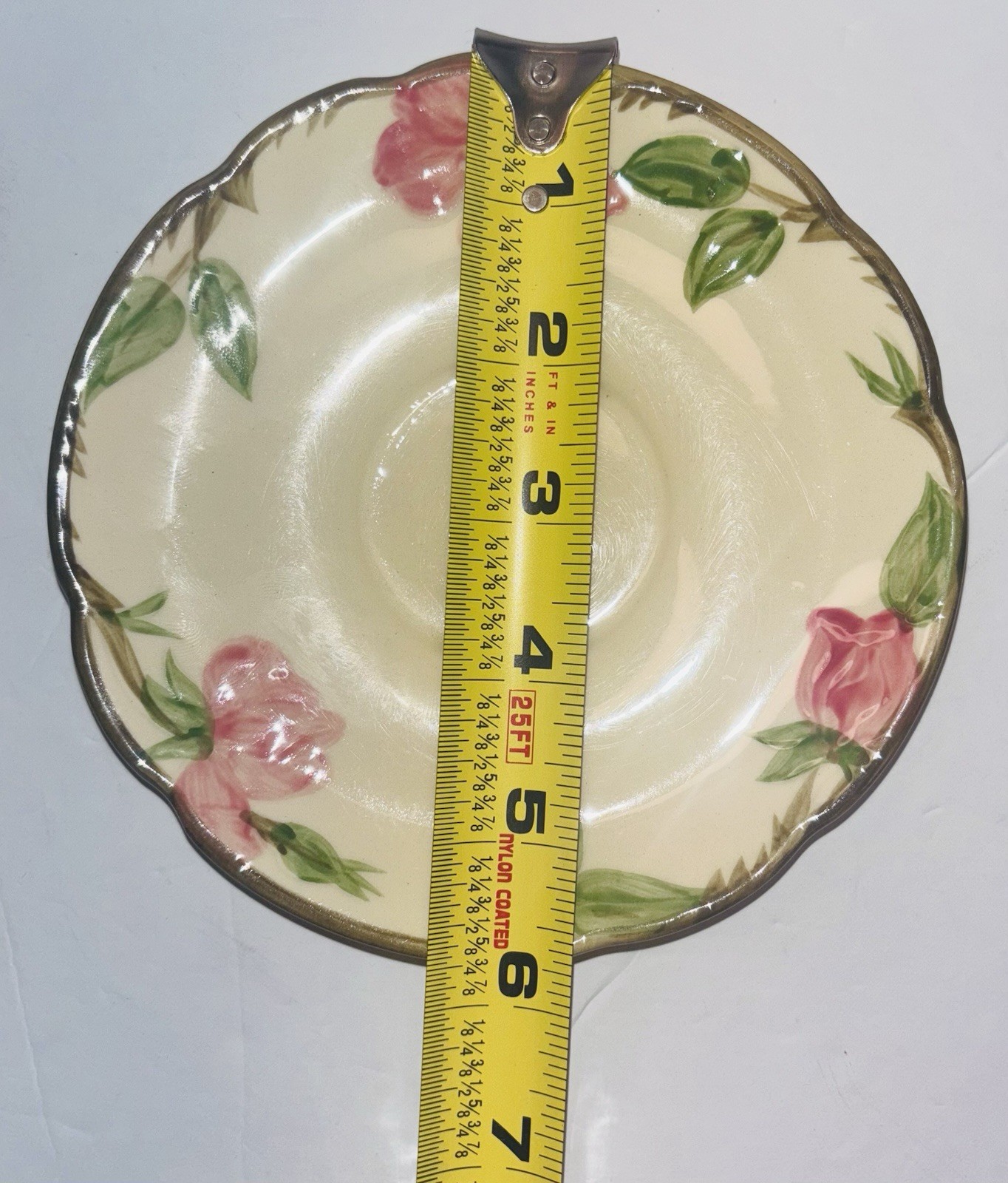 Franciscan Desert Rose Teacup & Saucer Vintage Hand Painted USA China Tea Cup