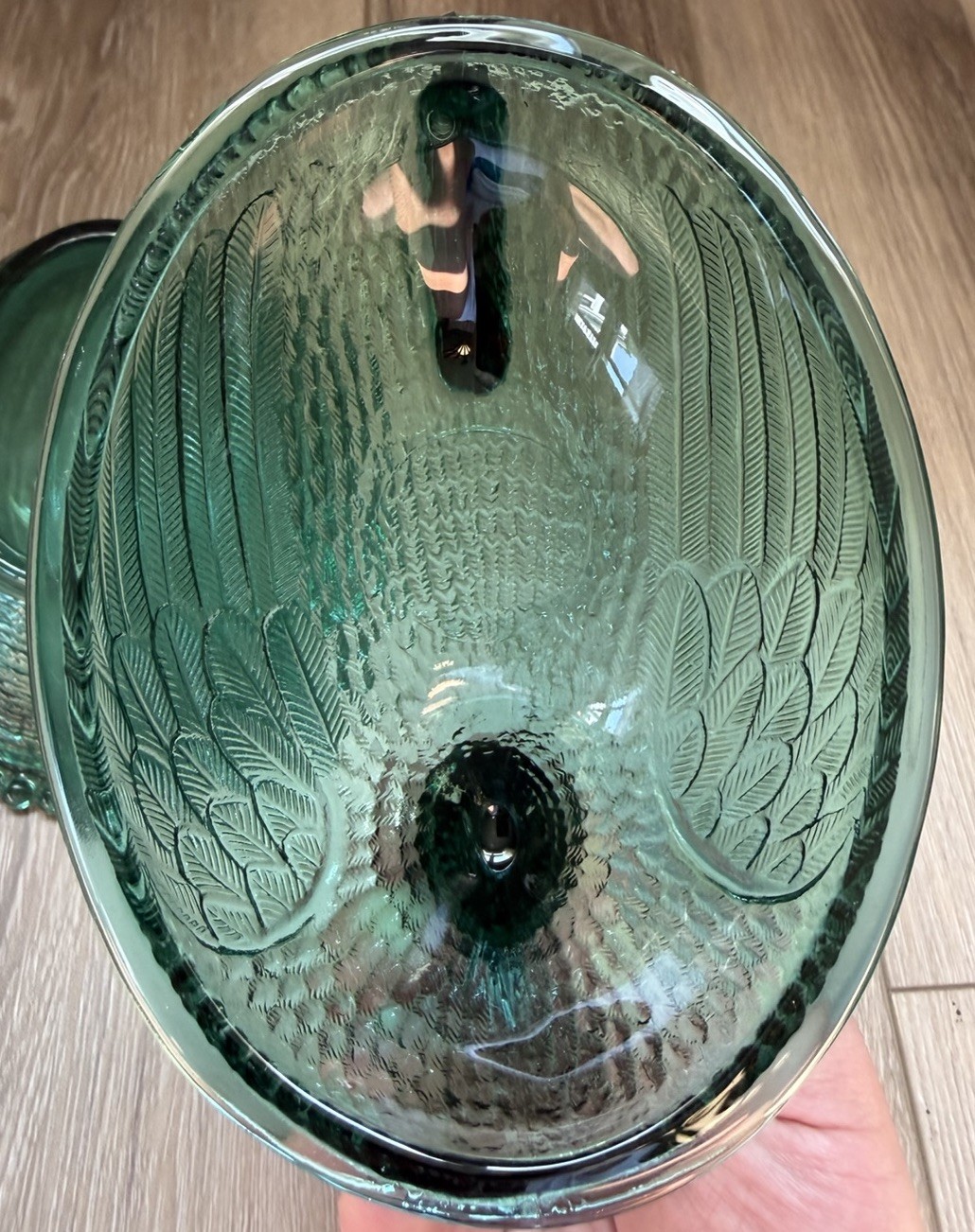 HTF RARE Vintage Indiana Glass Evergreen Hen On Nest Great Condition READ