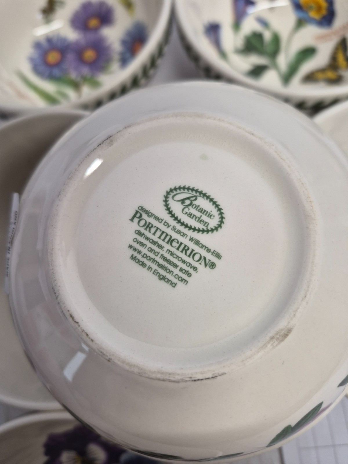 Portmeirion botanic garden set of 6 assorted 5.5″ bowls —-4609—–