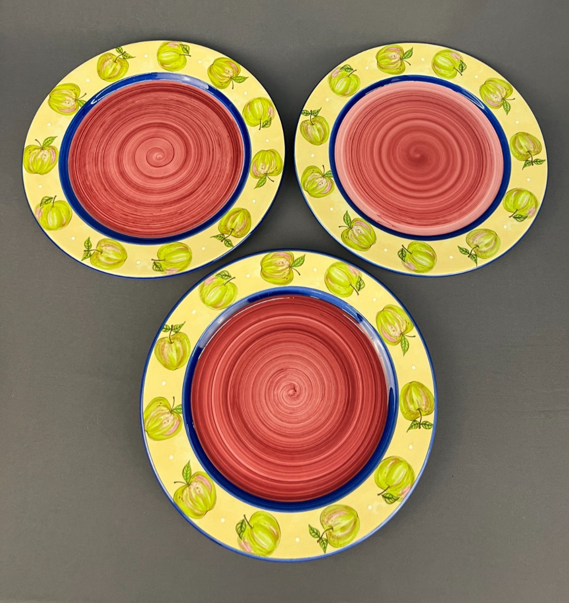 12 Essex Collection FRUIT PUNCH 10 3/8″ Dinner Plates ~ Portugal : EUC