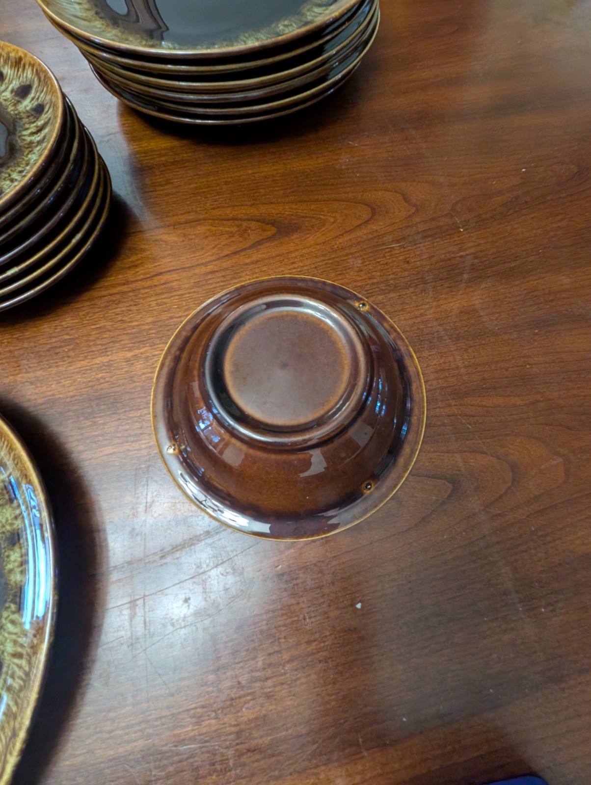 36 Piece Vintage Canonsburg Carefree Ironstone Brown Drip Ironware Dinner Set